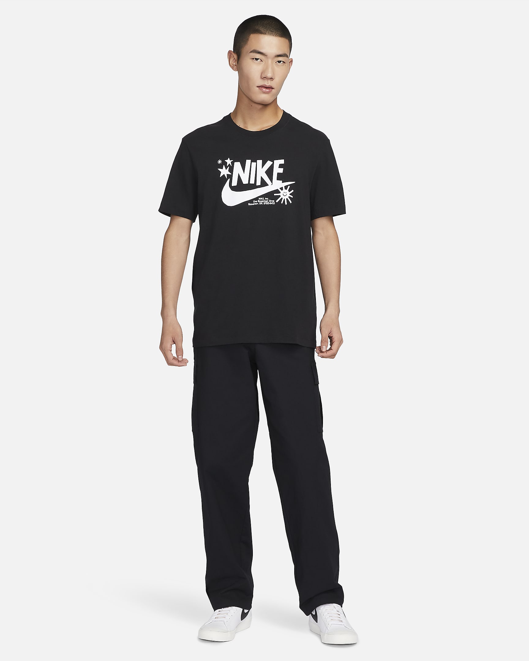 Nike Club Men's Cargo Trousers - Black/Black