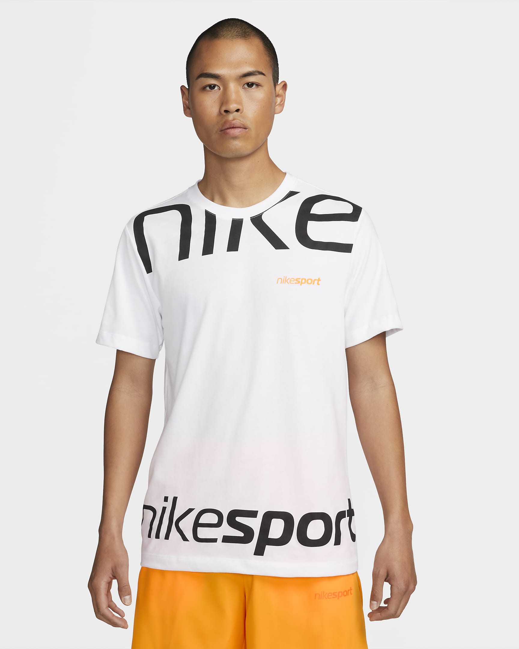 Nike Dri-FIT Men's Training T-Shirt - White/Black/Sundial