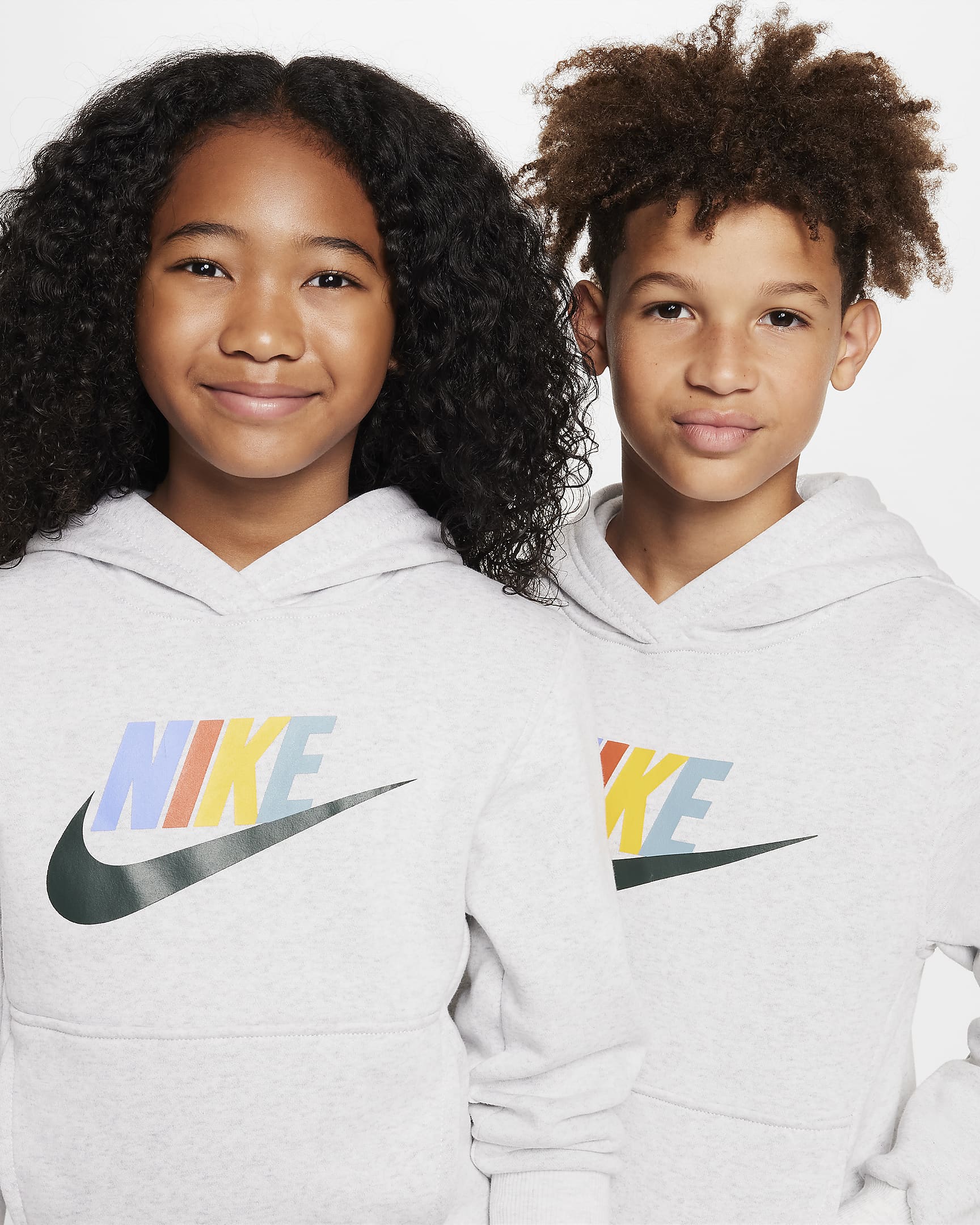 Nike Sportswear Club Fleece Older Kids' Hoodie - Birch Heather