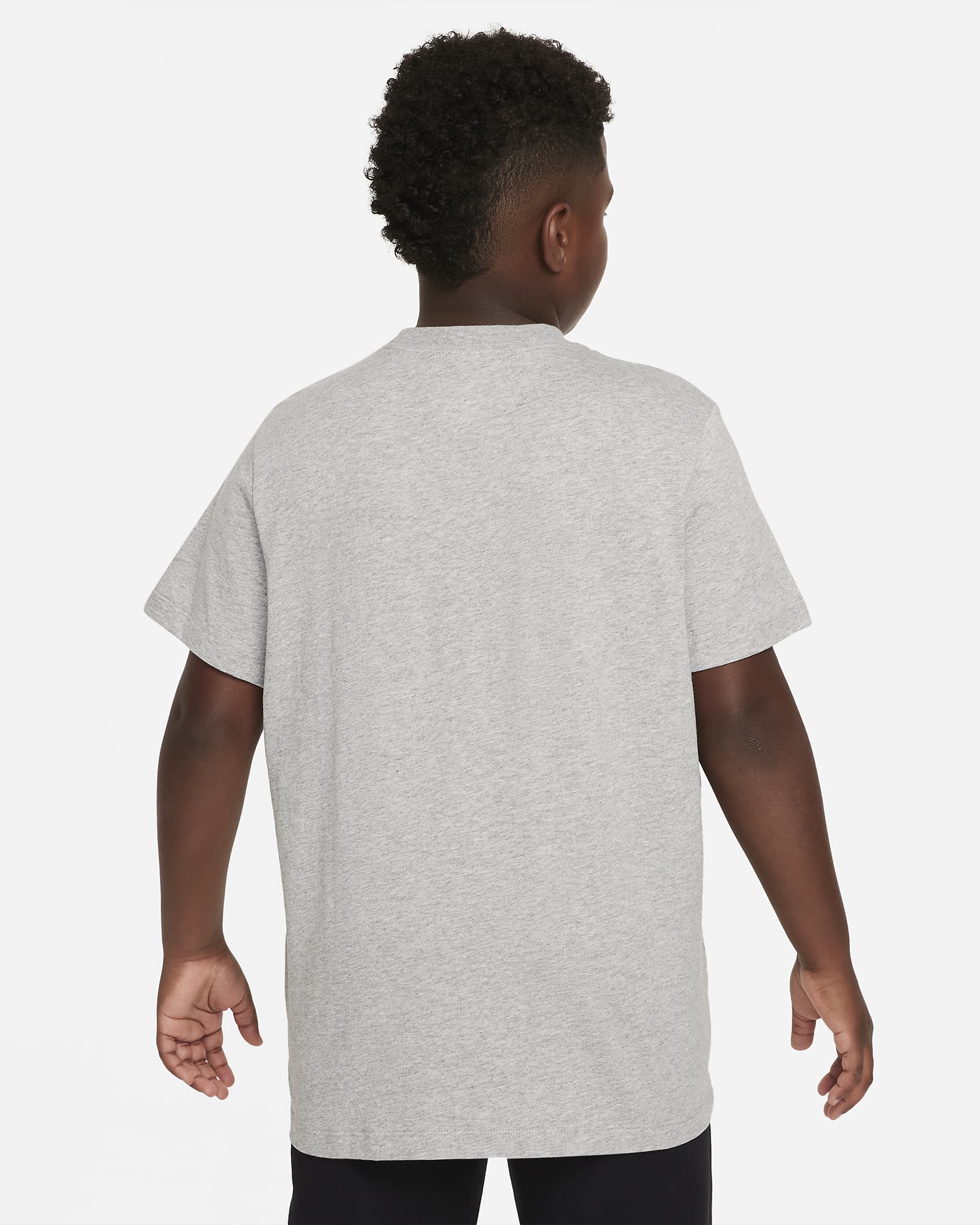 Nike Sportswear Big Kids' (Boys') T-Shirt (Extended Size) - Dark Grey Heather