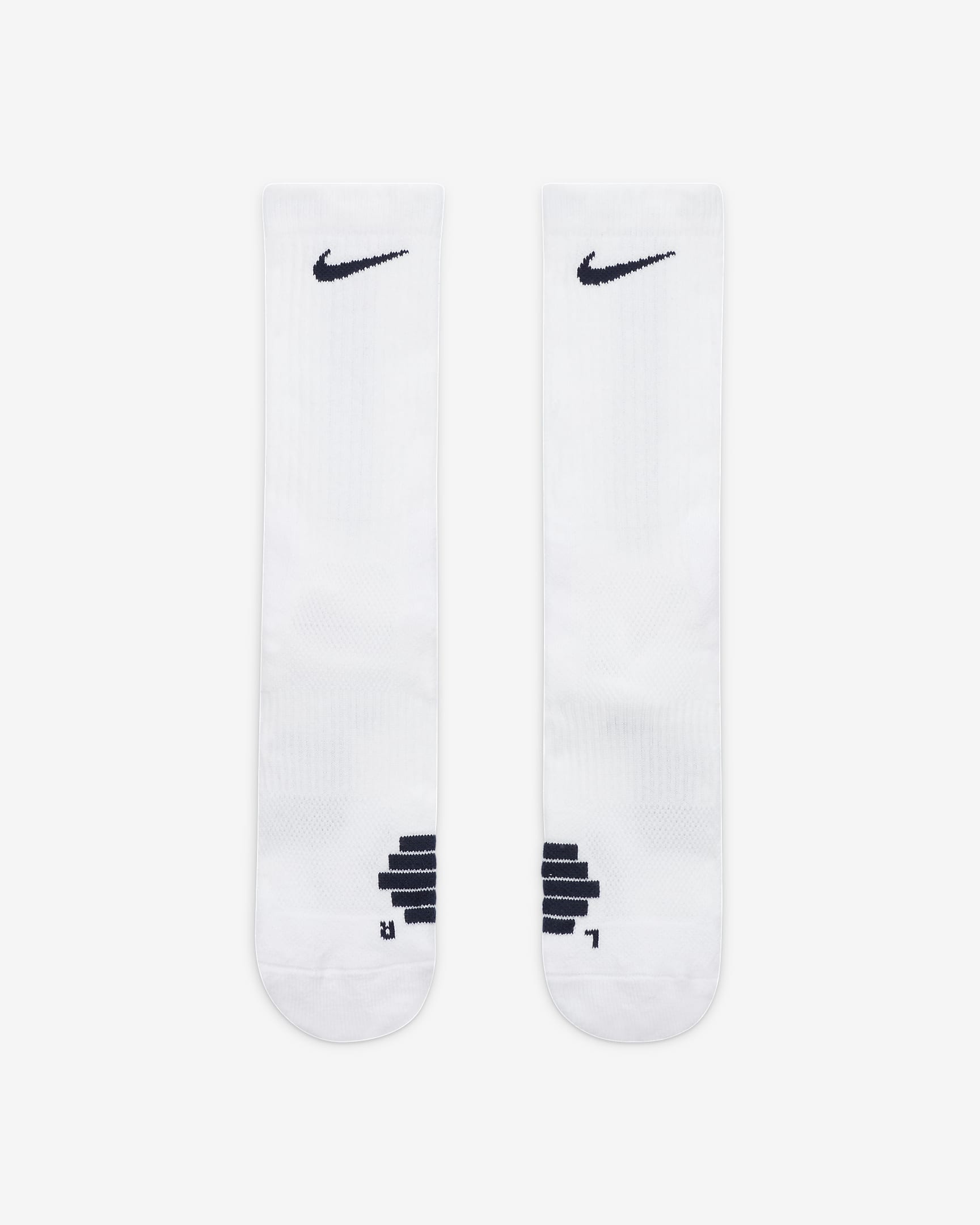 Nike Elite Crew Basketball Socks - White/College Navy/College Navy