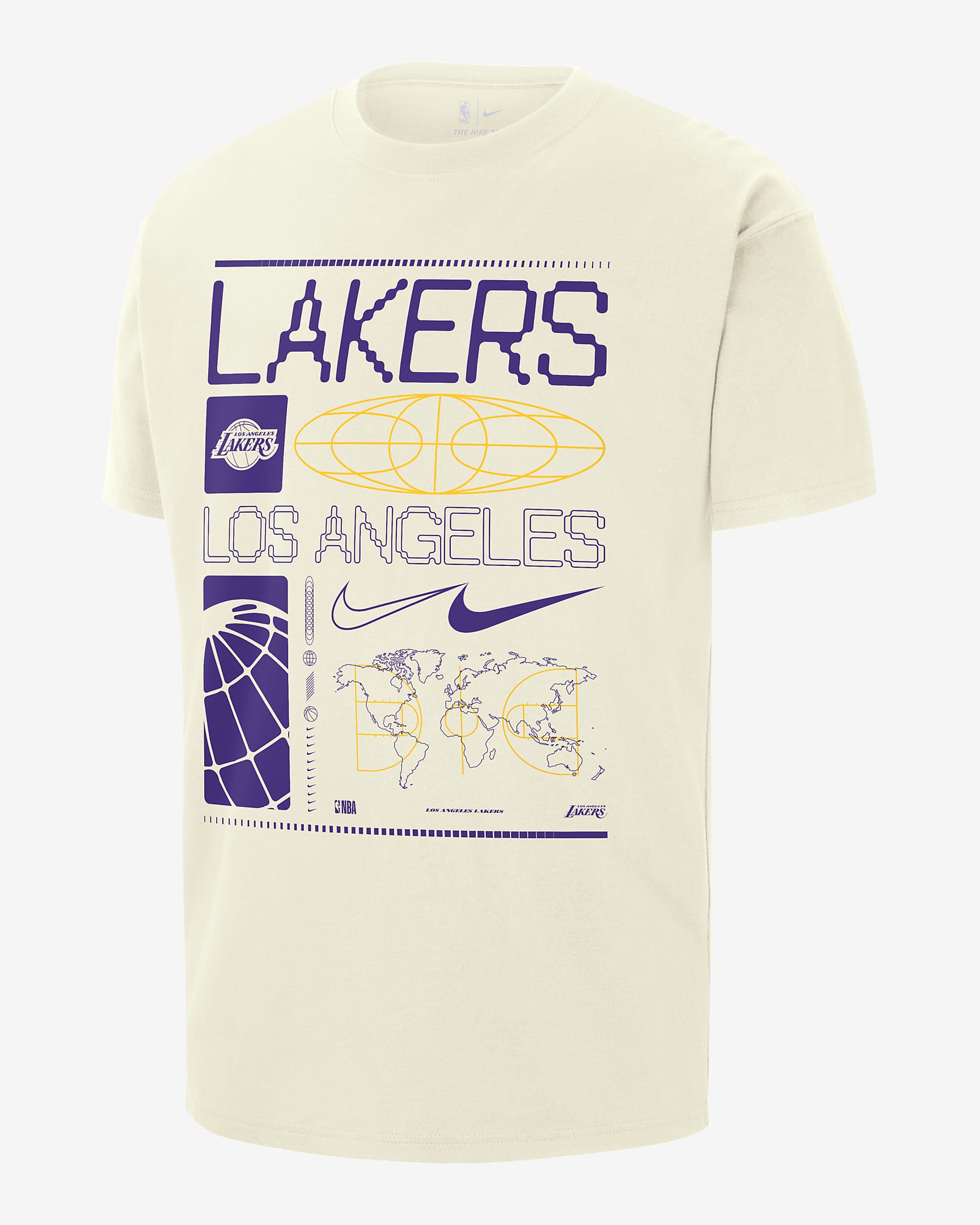 Los Angeles Lakers Men's Nike NBA Max90 T-Shirt. Nike FI