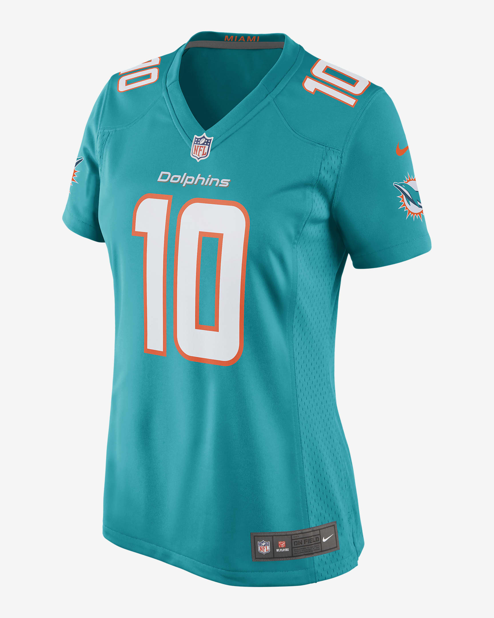 NFL Miami Dolphins (Tyreek Hill) Women's Game Football Jersey - Aqua