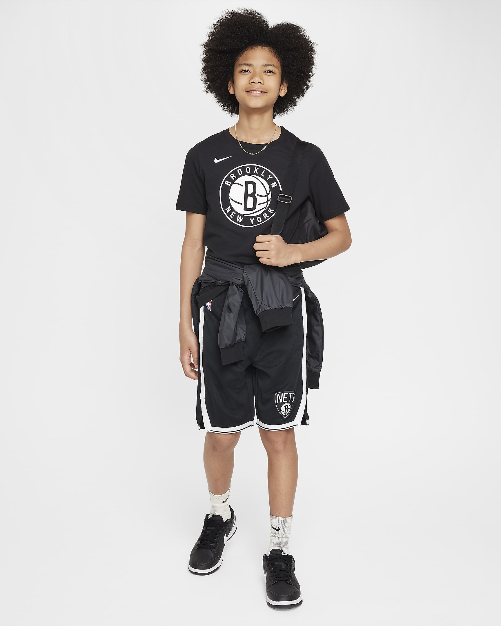 Brooklyn Nets Essential Camiseta con logotipo Nike de la NBA - Niño - Negro