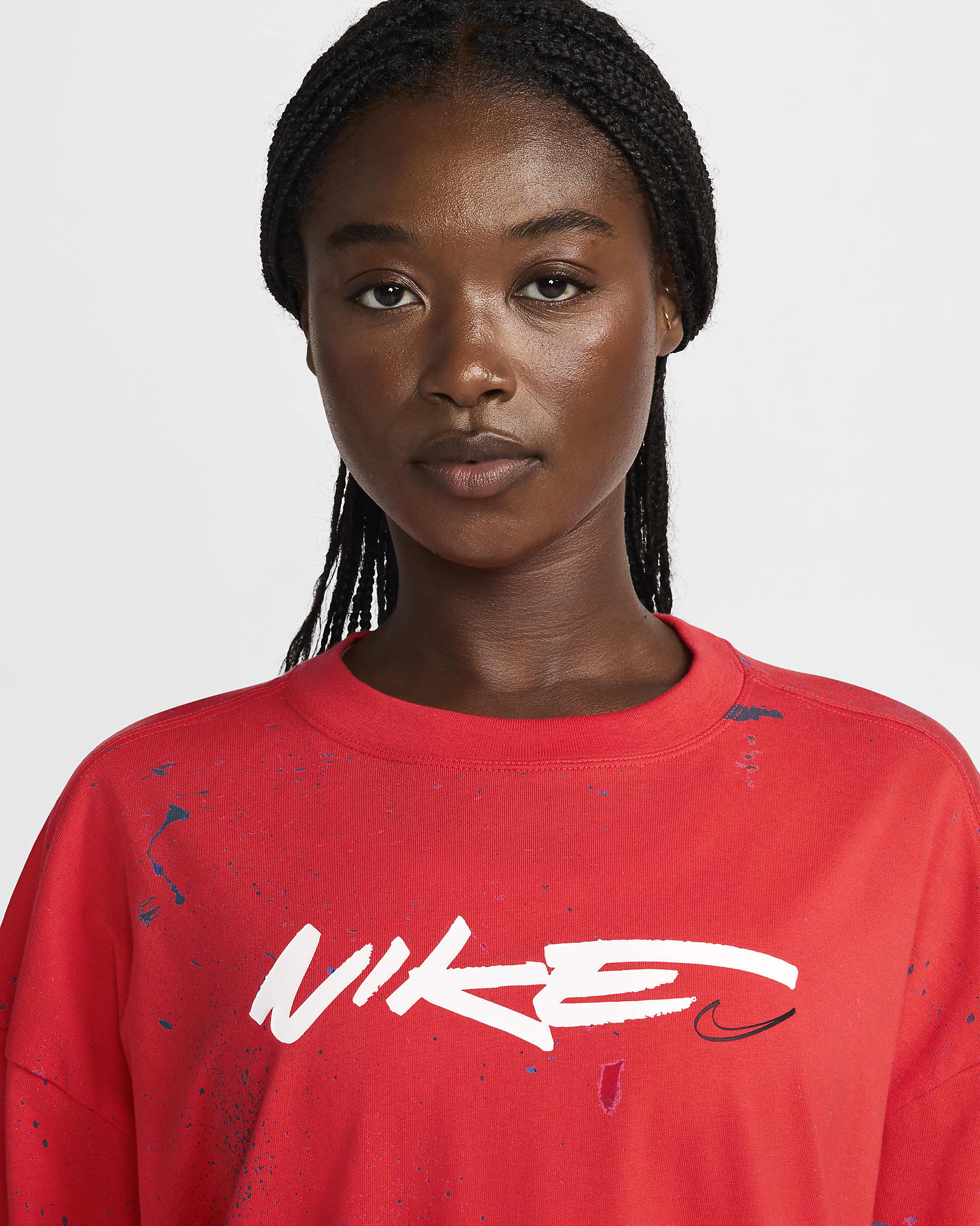 Nike Sportswear Breaking Women's Oversized Short-Sleeve T-Shirt - Light Crimson