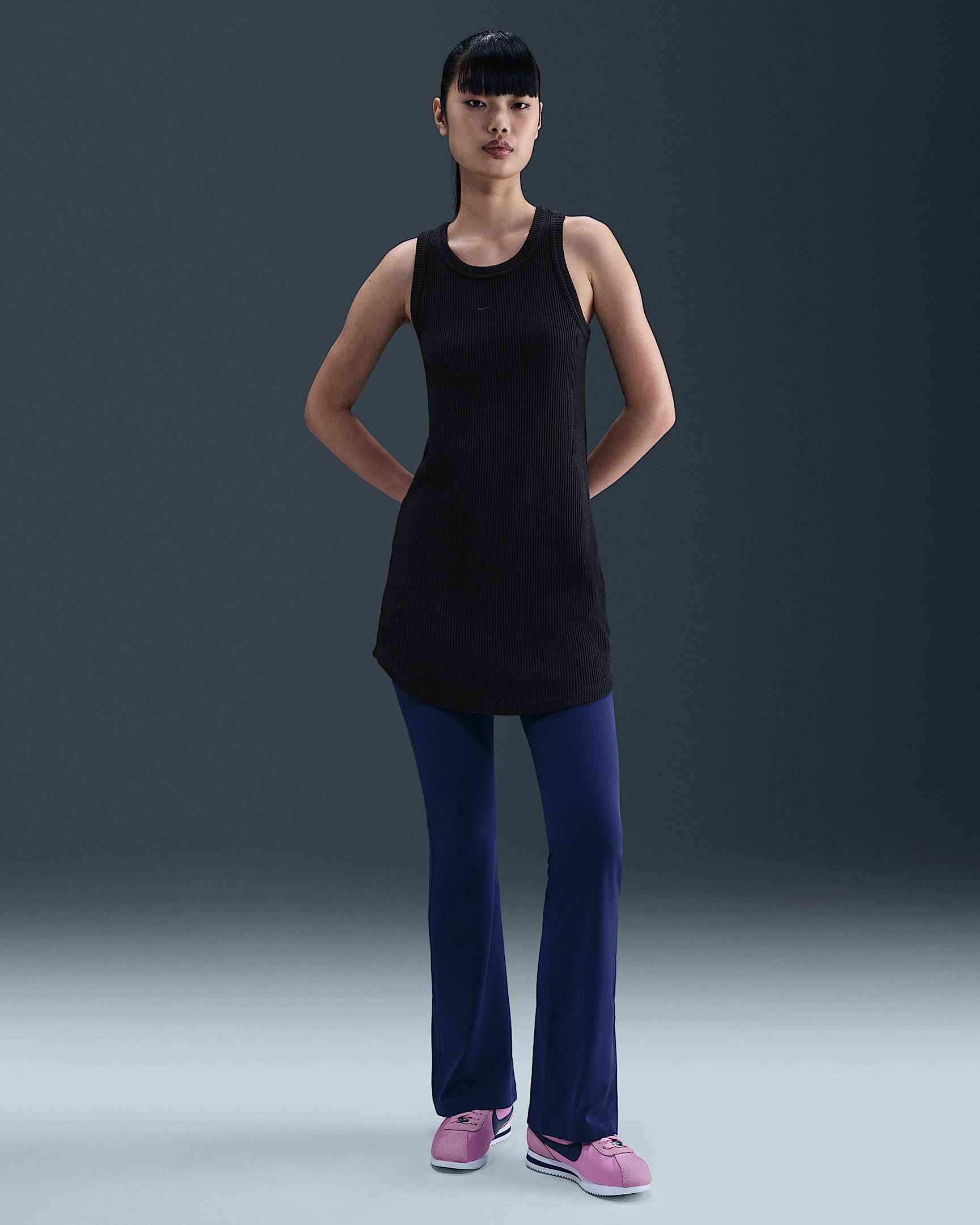 Nike Sportswear Chill Knit Women's Waffle Tank Dress - Black/Black