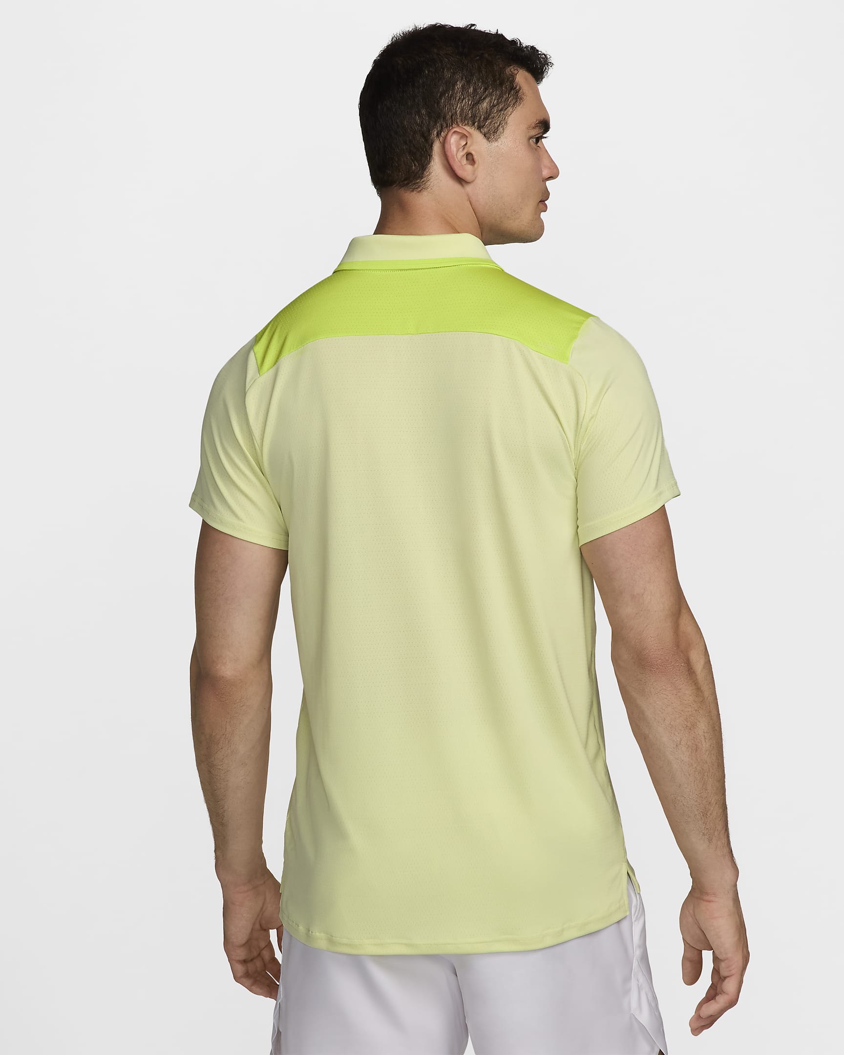 Polo da tennis Dri-FIT NikeCourt Advantage – Uomo - Life Lime/Cyber/Nero