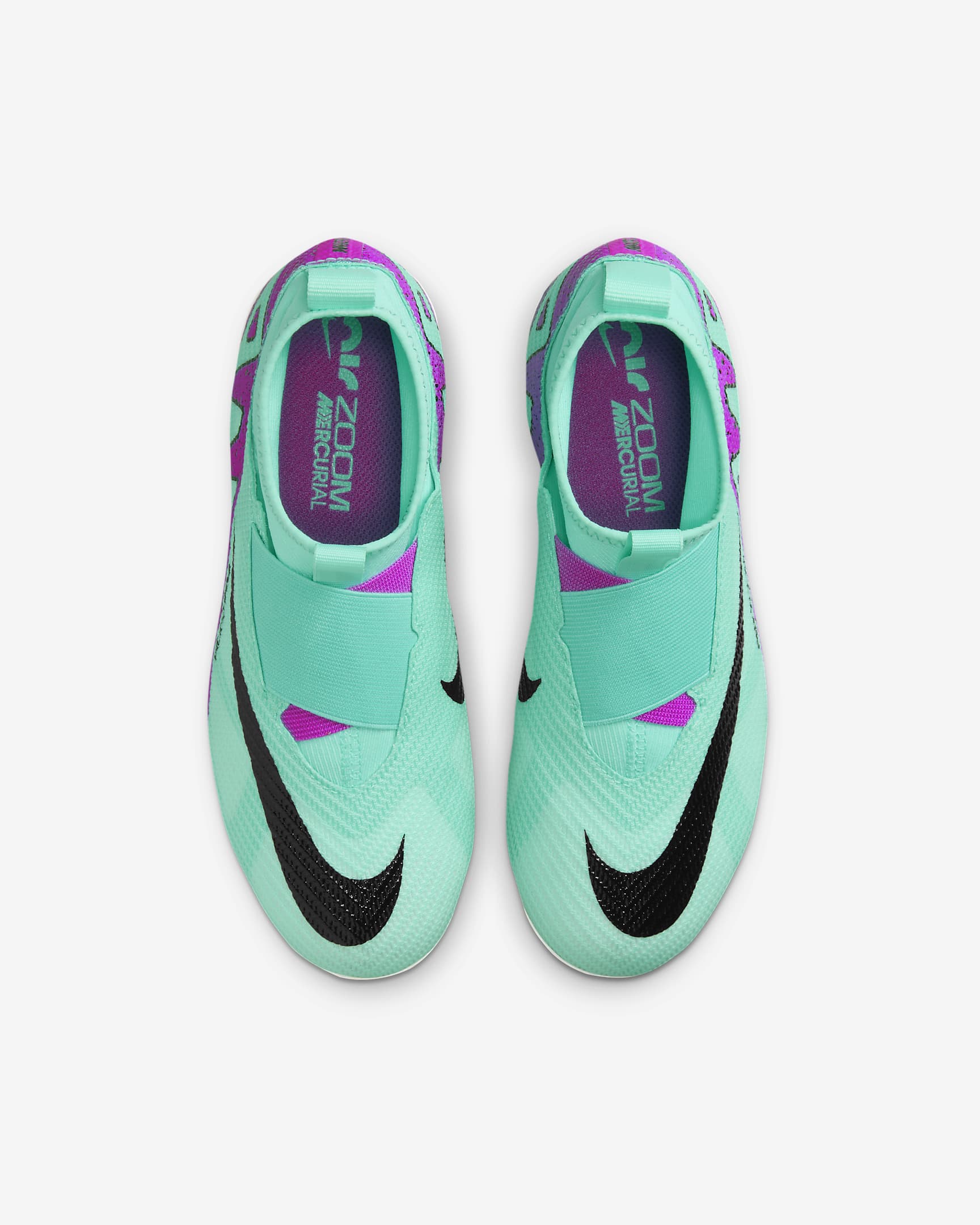 Nike Jr. Mercurial Superfly 9 Pro Little/Big Kids' Firm-Ground High-Top Soccer Cleats - Hyper Turquoise/Black/White/Fuchsia Dream