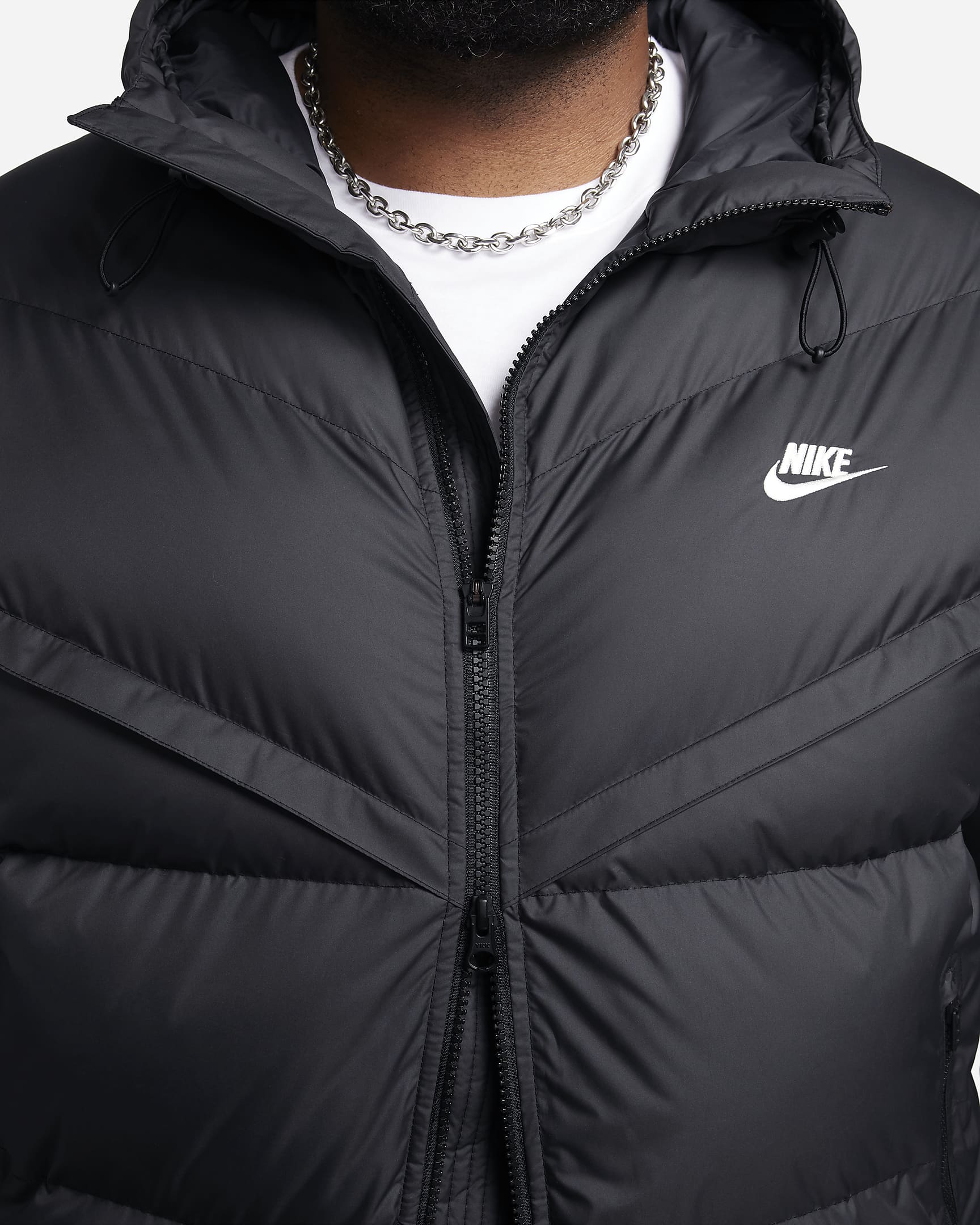 Nike Windrunner PrimaLoft® Men's Storm-FIT Hooded Puffer Jacket - Black/Black/Sail