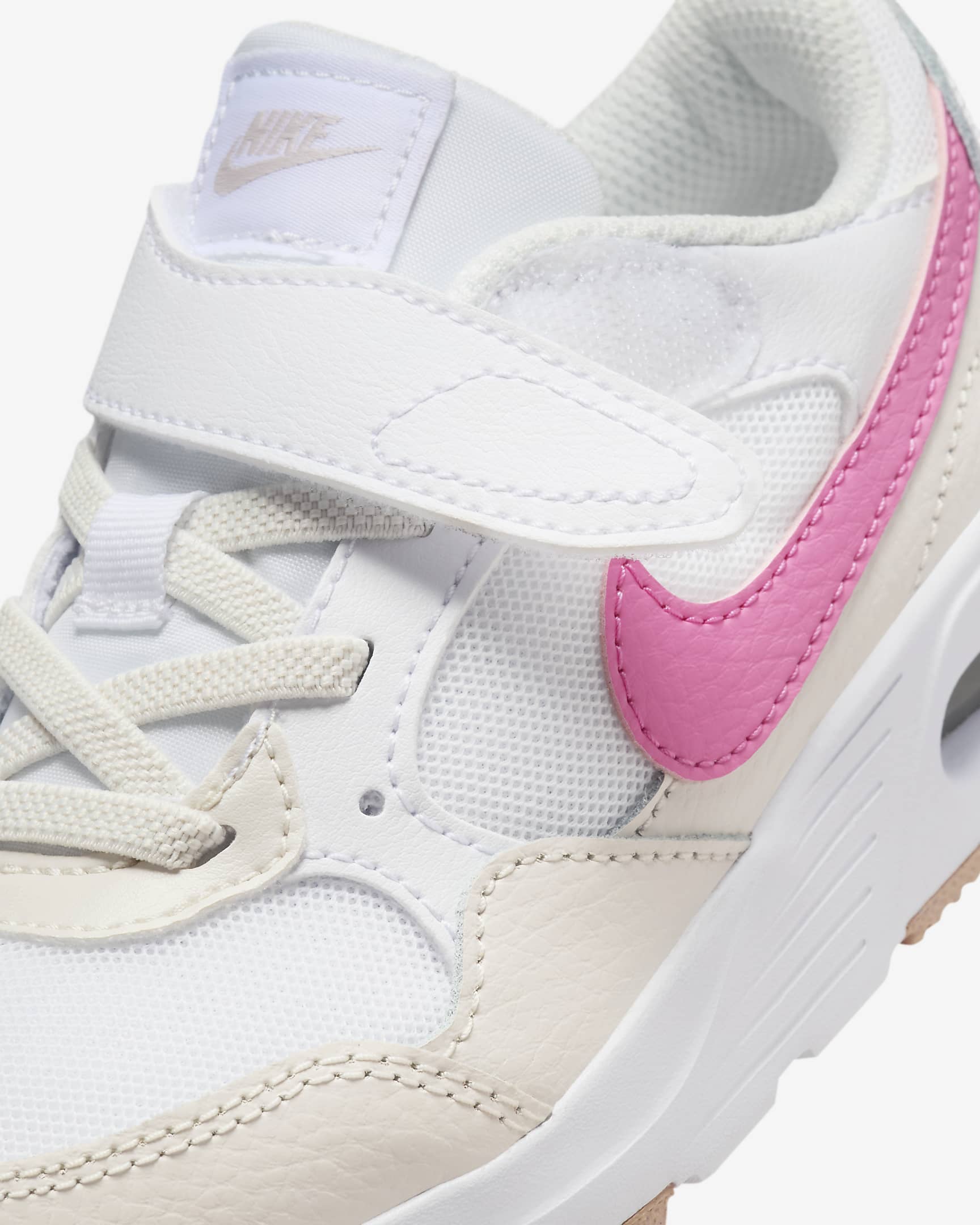 Tenis para niños de preescolar Nike Air Max SC - Blanco/Fantasma/Violeta platino/Rosa alegre