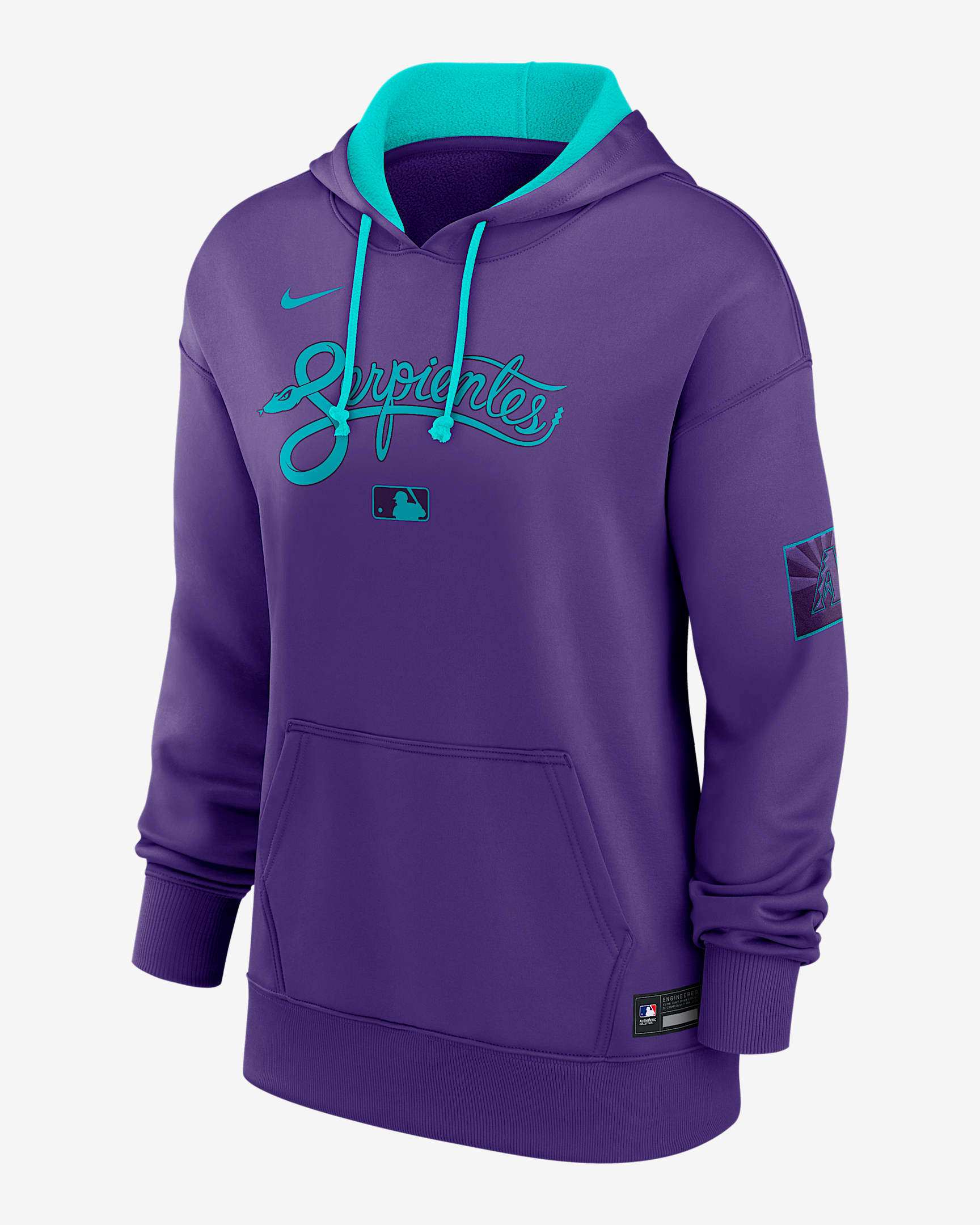 Arizona Diamondbacks Authentic Collection City Connect Women's Nike Therma MLB Pullover Hoodie - Purple