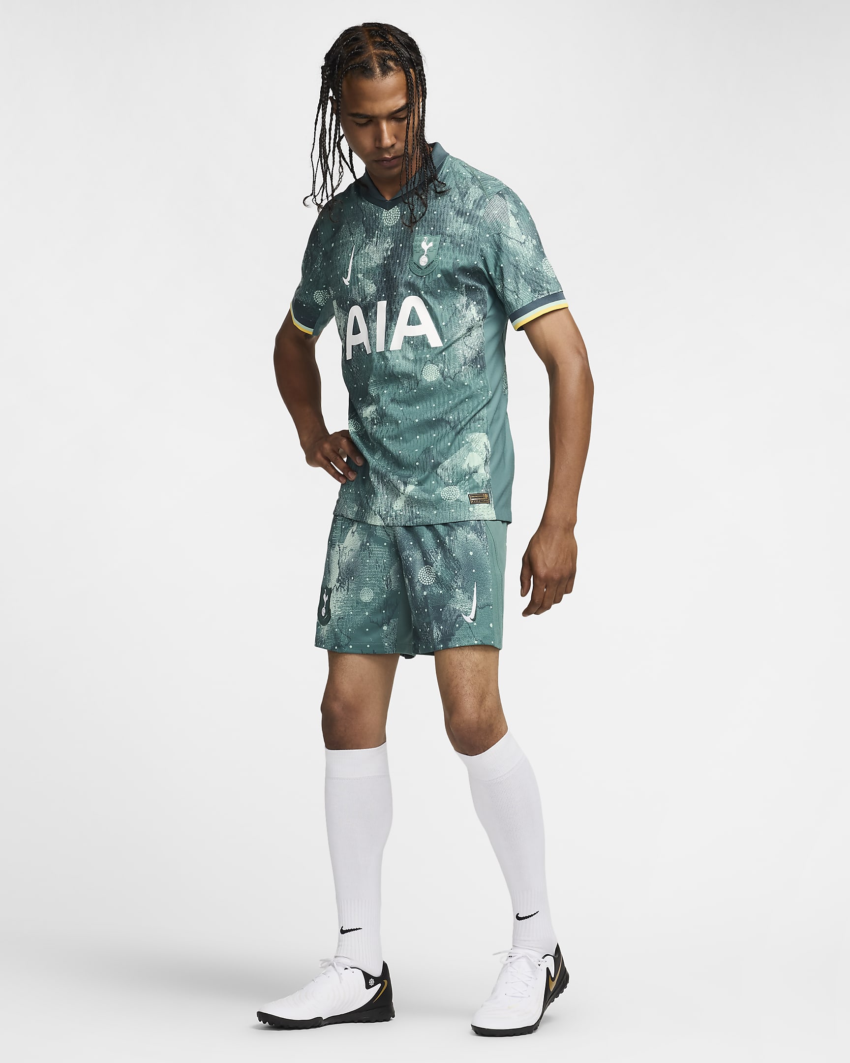 Tottenham Hotspur 2024/25 Stadium Third Nike Replika-Fußballshorts mit Dri-FIT-Technologie (Herren) - Enamel Green/Bicoastal/Weiß