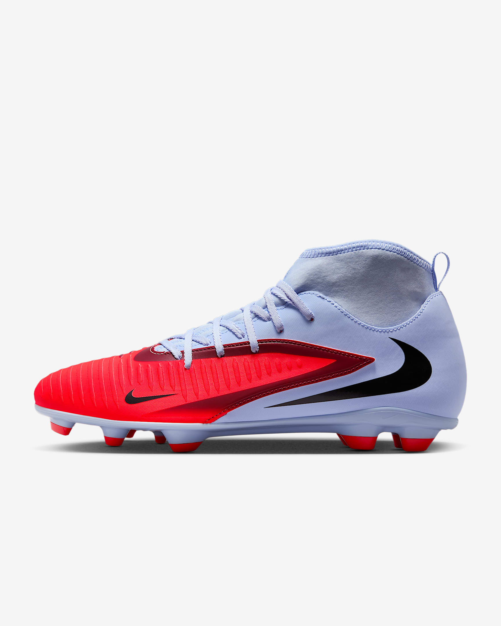 Nike Phantom 6 High Club Fußballschuh für verschiedene Böden - Royal Tint/Bright Crimson