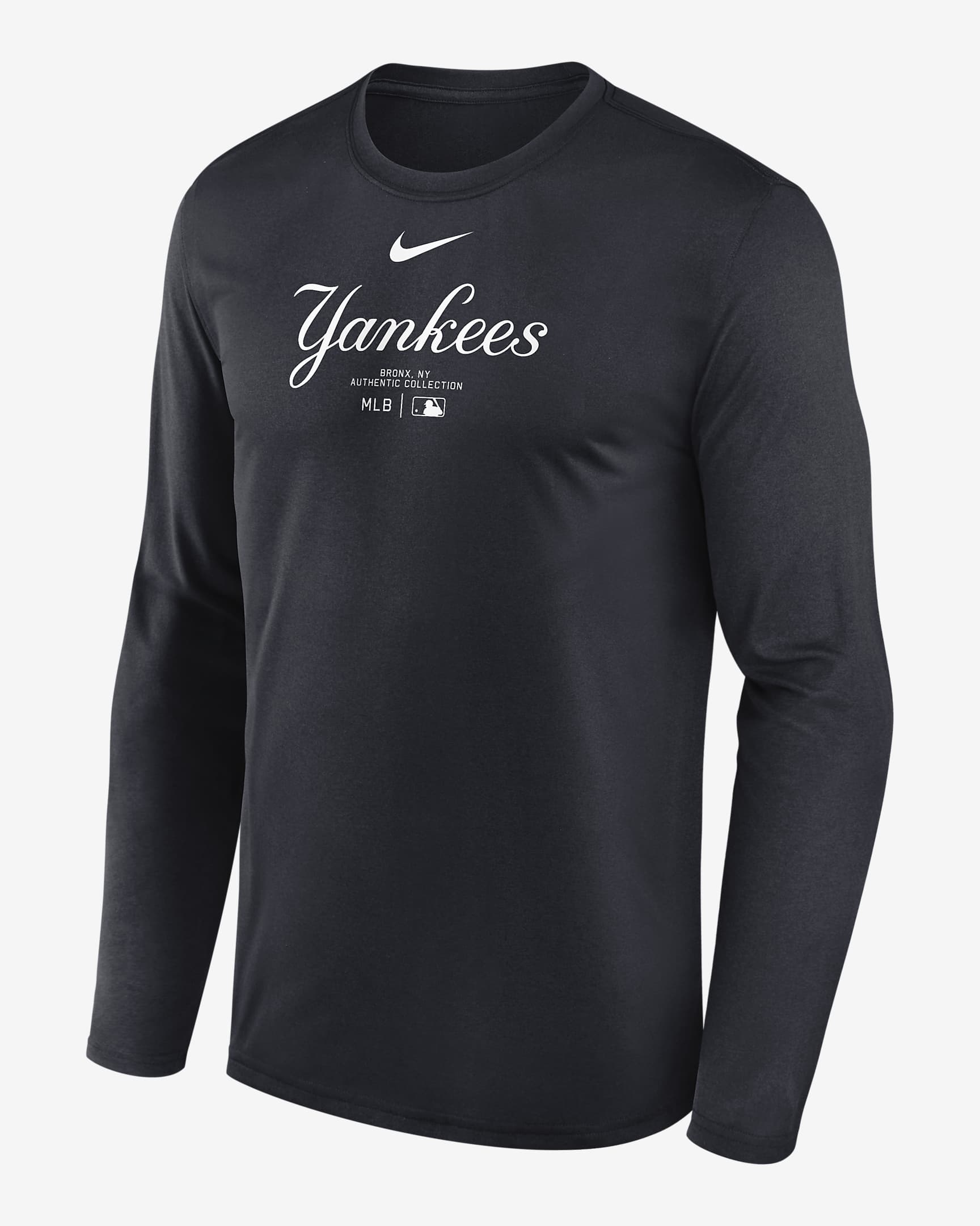 New York Yankees Authentic Collection Practice Men's Nike Dri-FIT MLB Long-Sleeve T-Shirt - Blue