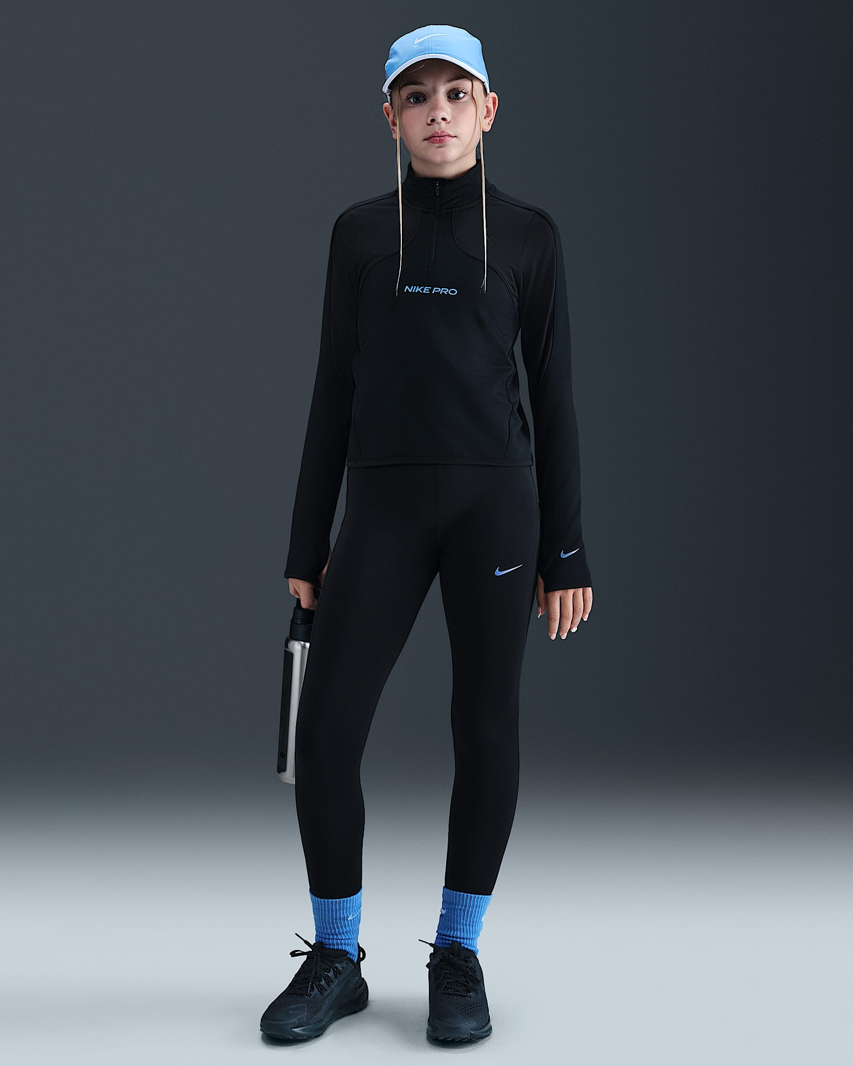 Leggings Dri-FIT con dettagli brillanti Nike Pro – Ragazza - Nero