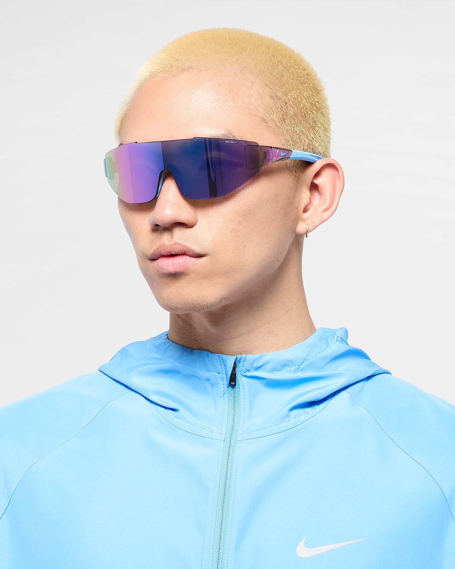 Nike Athena Edge zonnebril met spiegeleffect - University Blue/University Blue