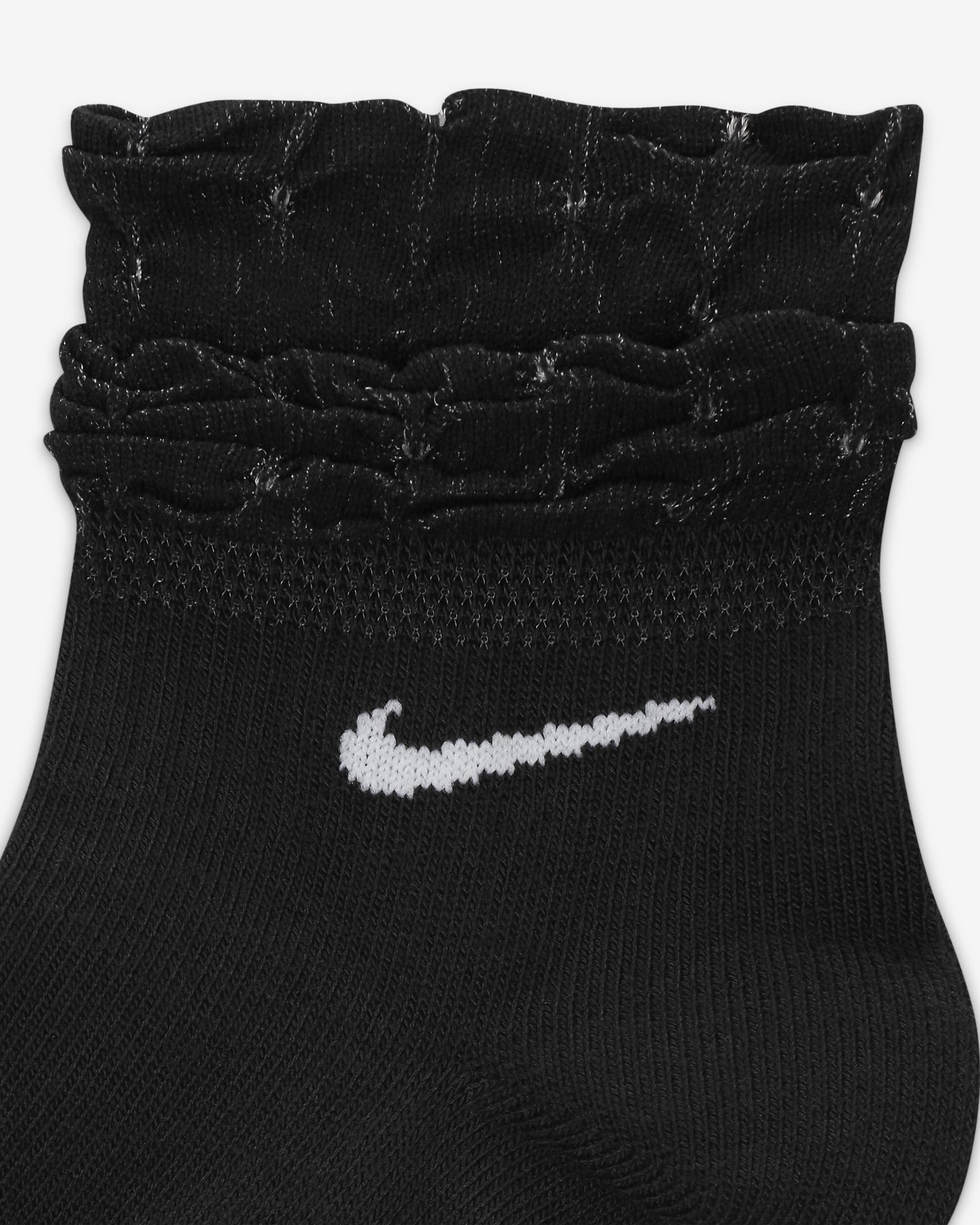 Meias de treino pelo tornozelo Nike Everyday - Preto/Branco