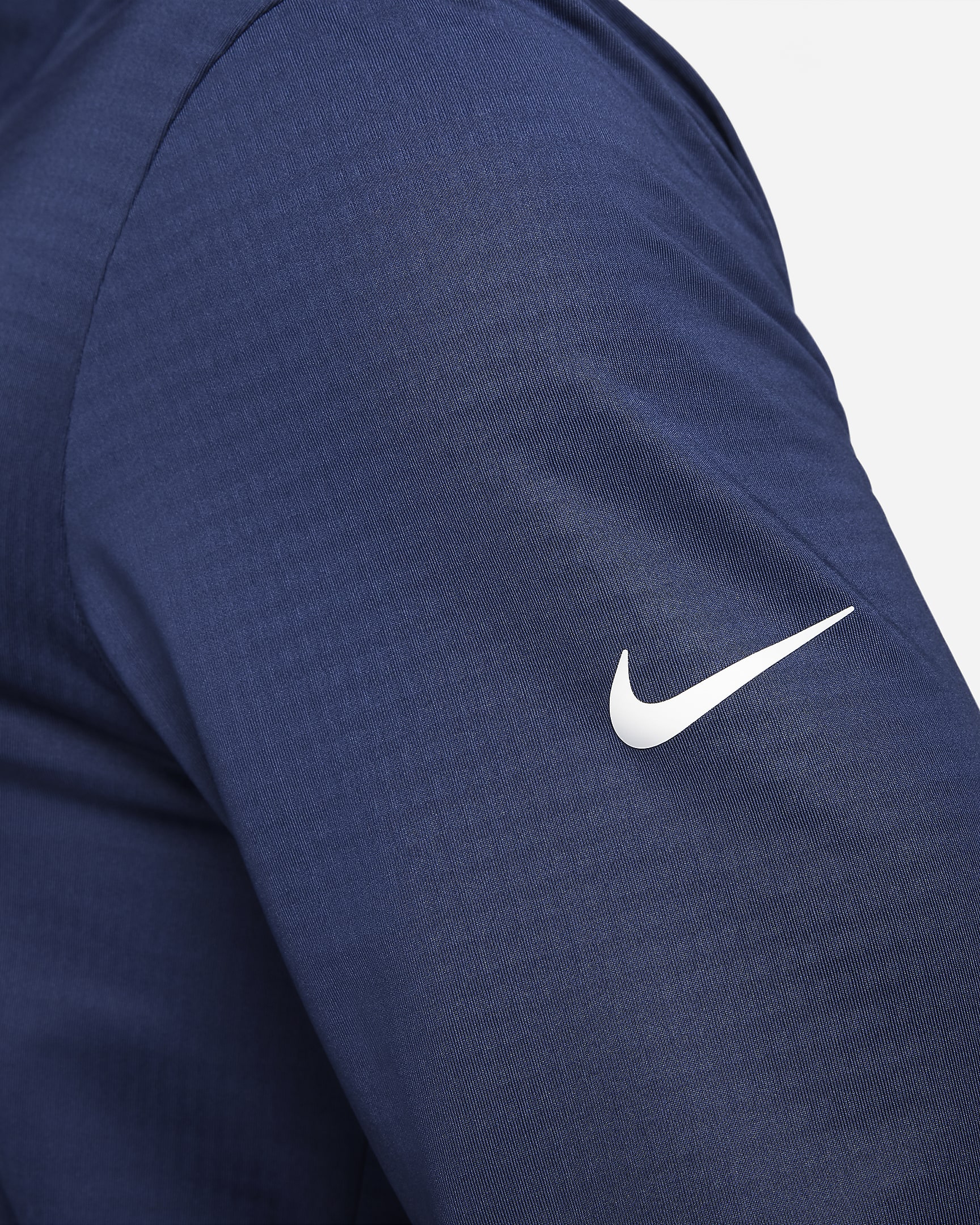 Nike Victory Dri-FIT golfoverdel med glidelås i halsen til herre - Midnight Navy/Hvit