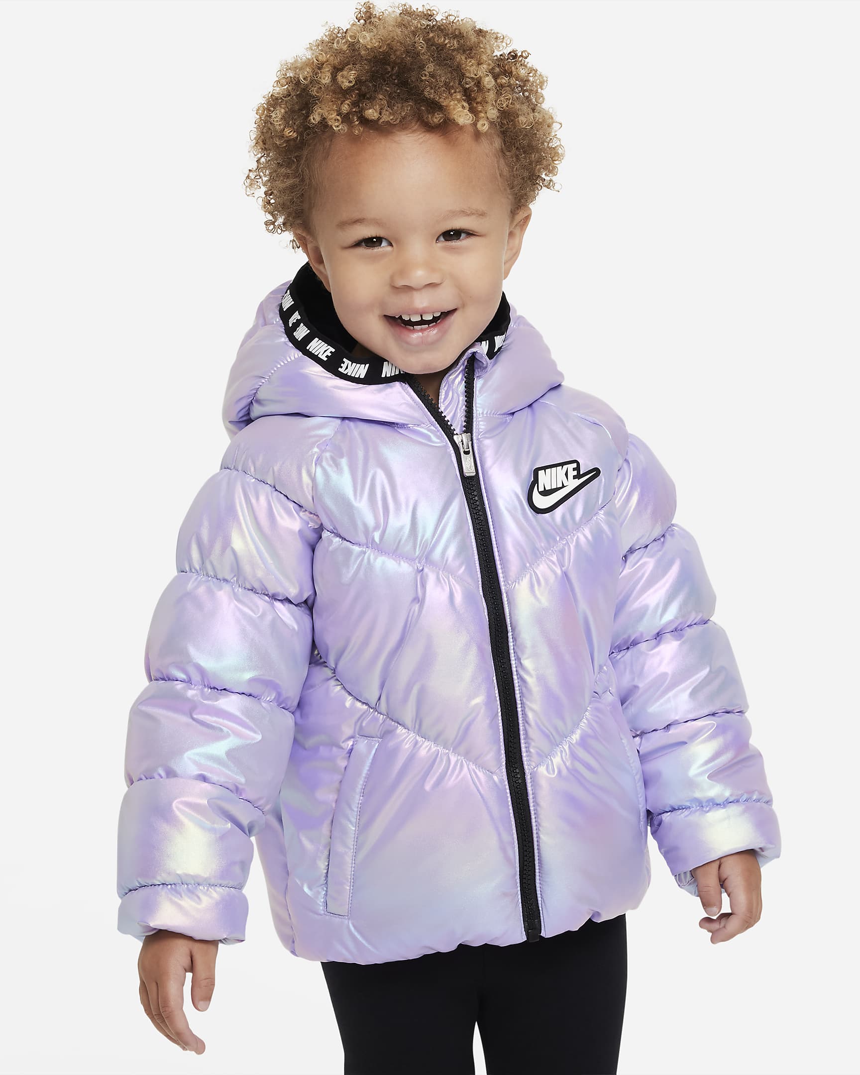 Nike Toddler Printed Hooded Puffer Jacket.