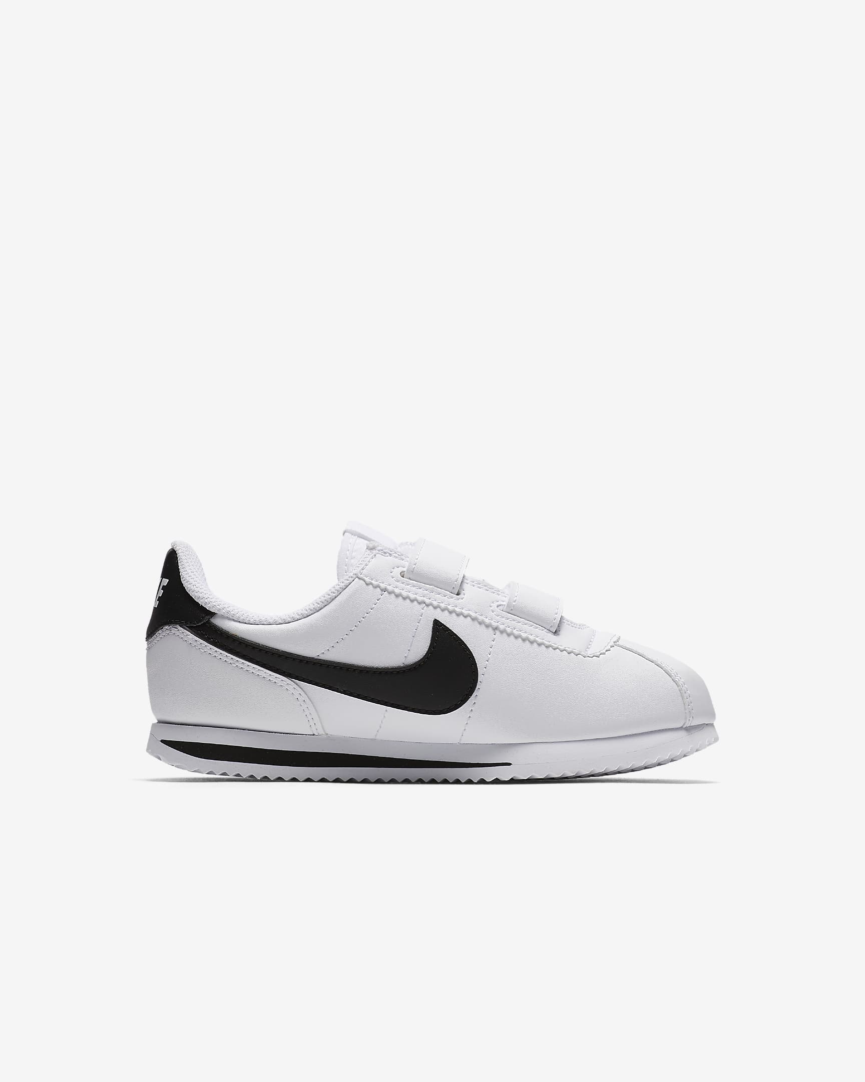 Nike Cortez Basic SL 小童鞋款 - 白色/黑色