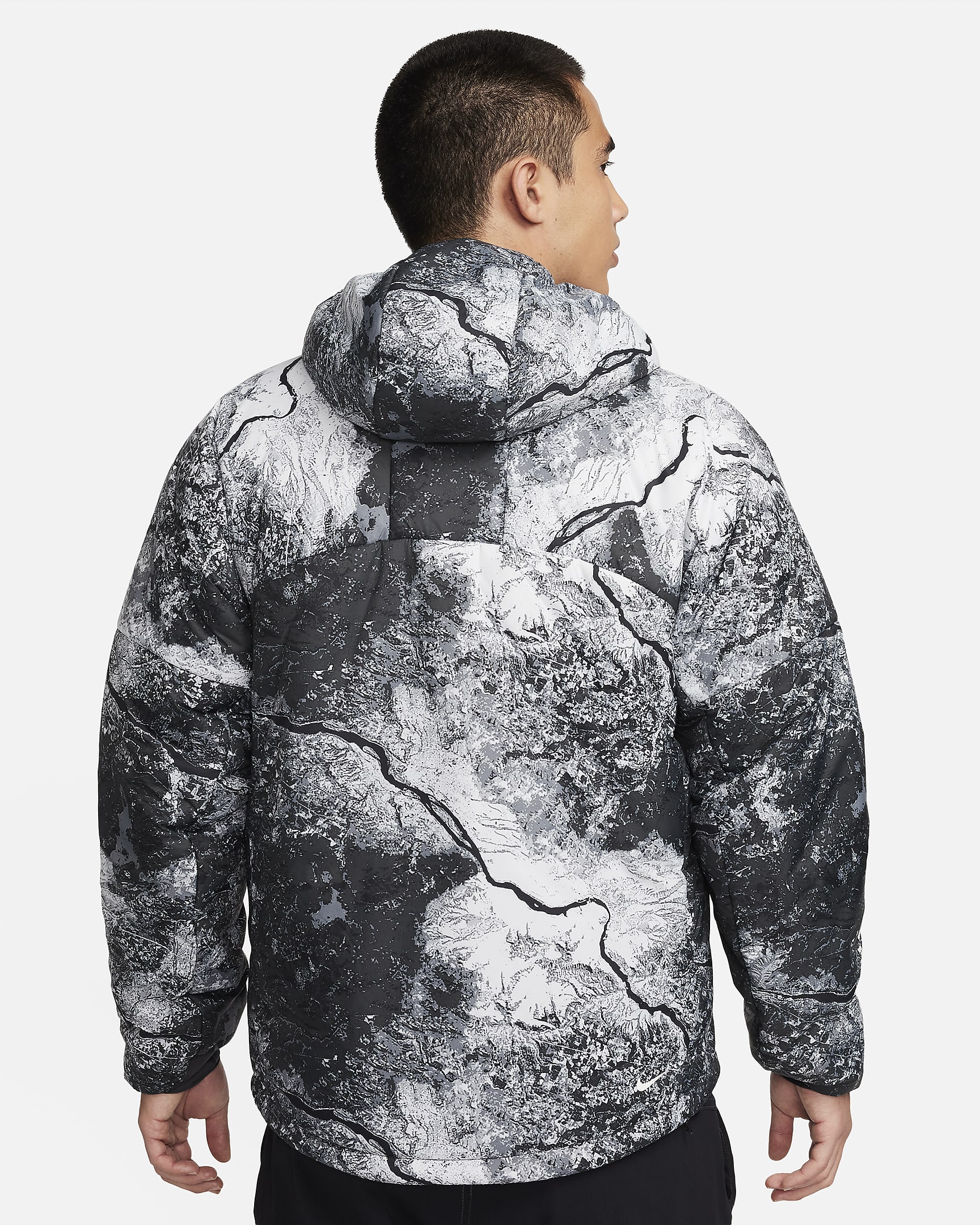 Nike ACG "Rope de Dope" Men's Therma-FIT ADV Allover Print Jacket - Anthracite/Summit White