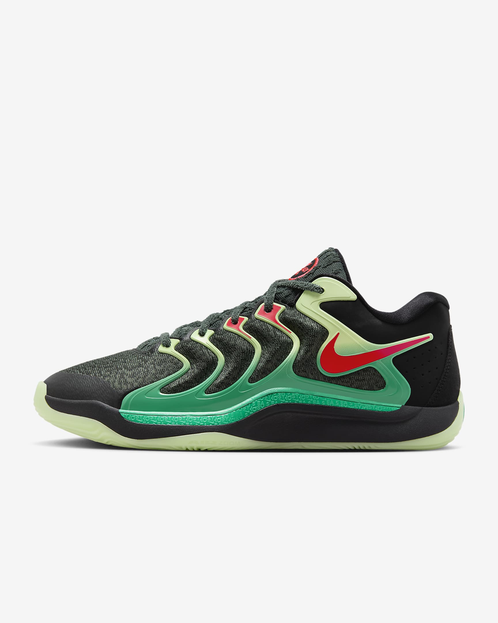 KD17 EP Basketball Shoes - Black/Vintage Green/Night Forest/Bright Crimson