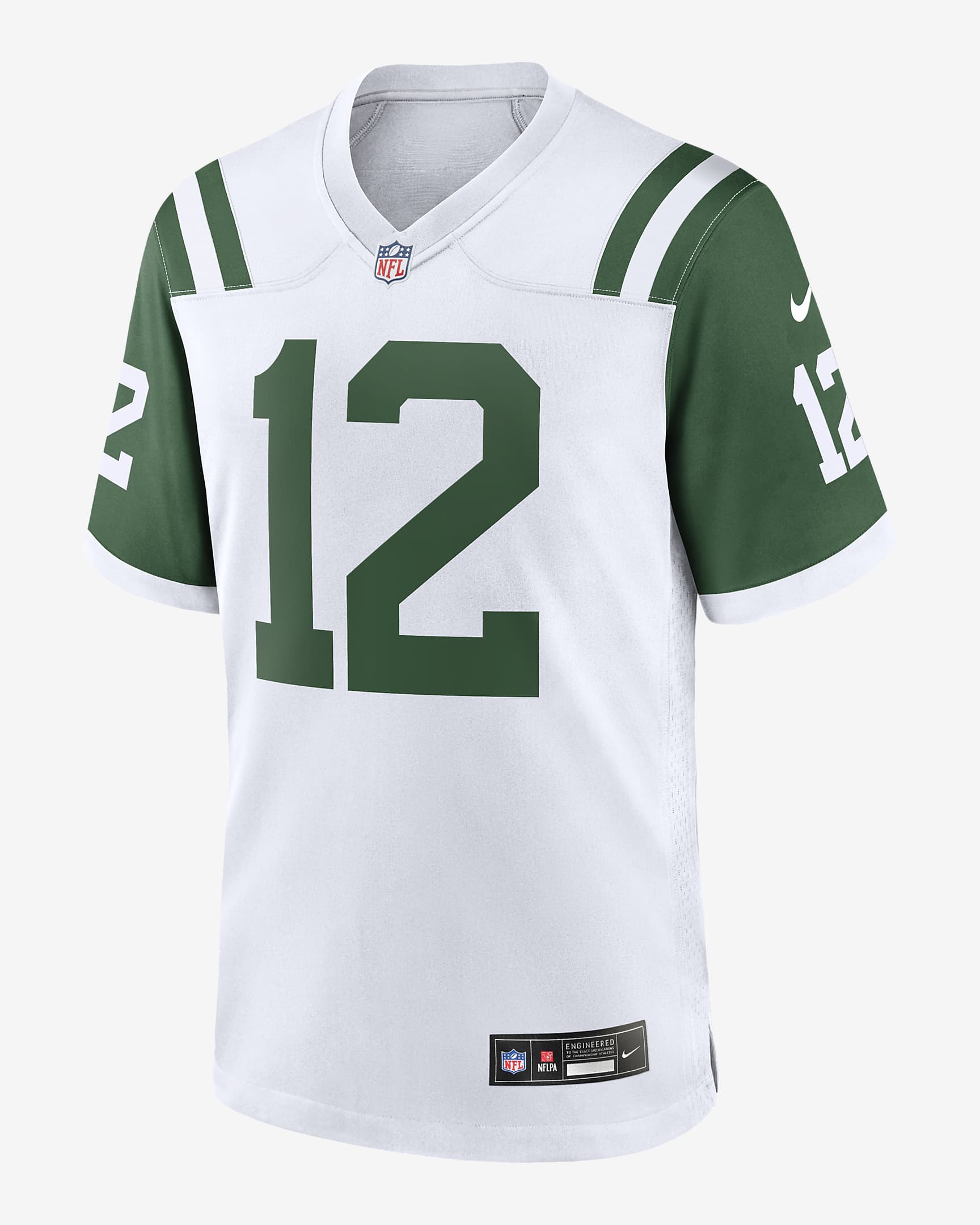 Jersey de fútbol americano Nike de la NFL Game para hombre Joe Namath New York Jets - Blanco