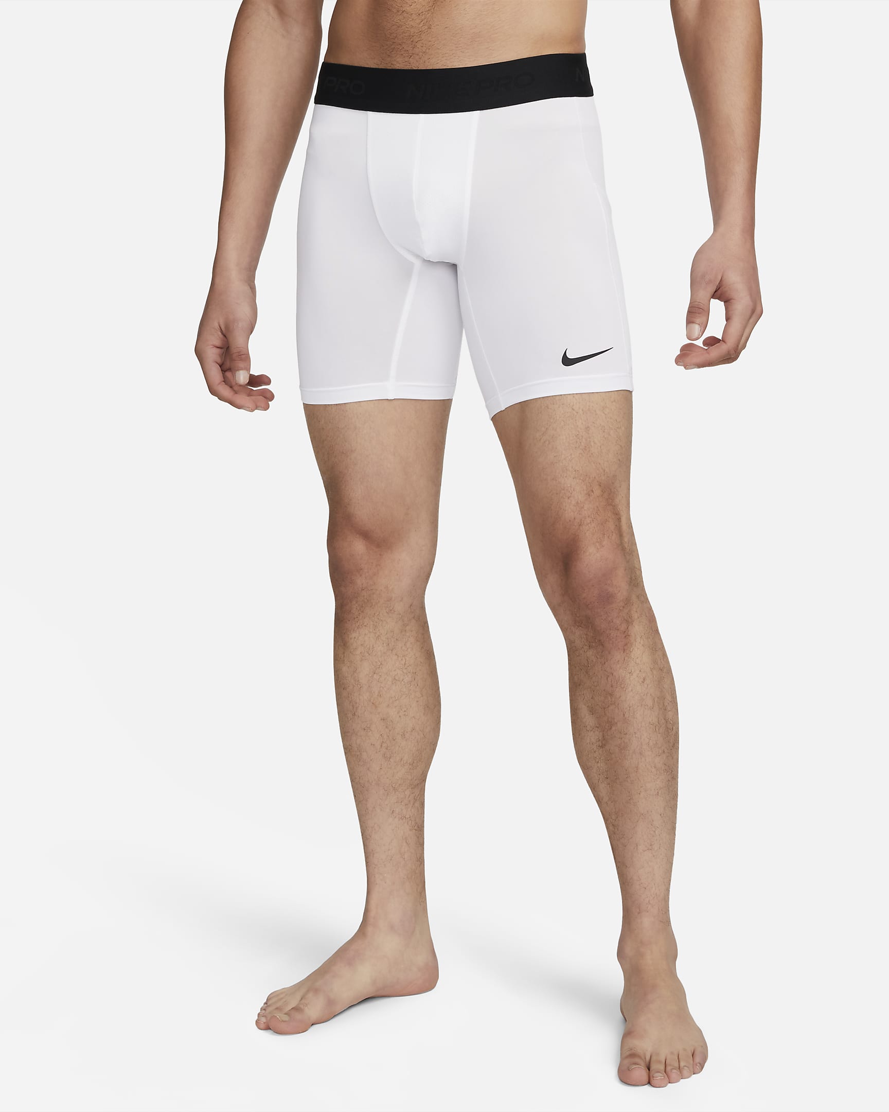 Ανδρικό σορτς fitness Dri-FIT Nike Pro - Λευκό/Μαύρο