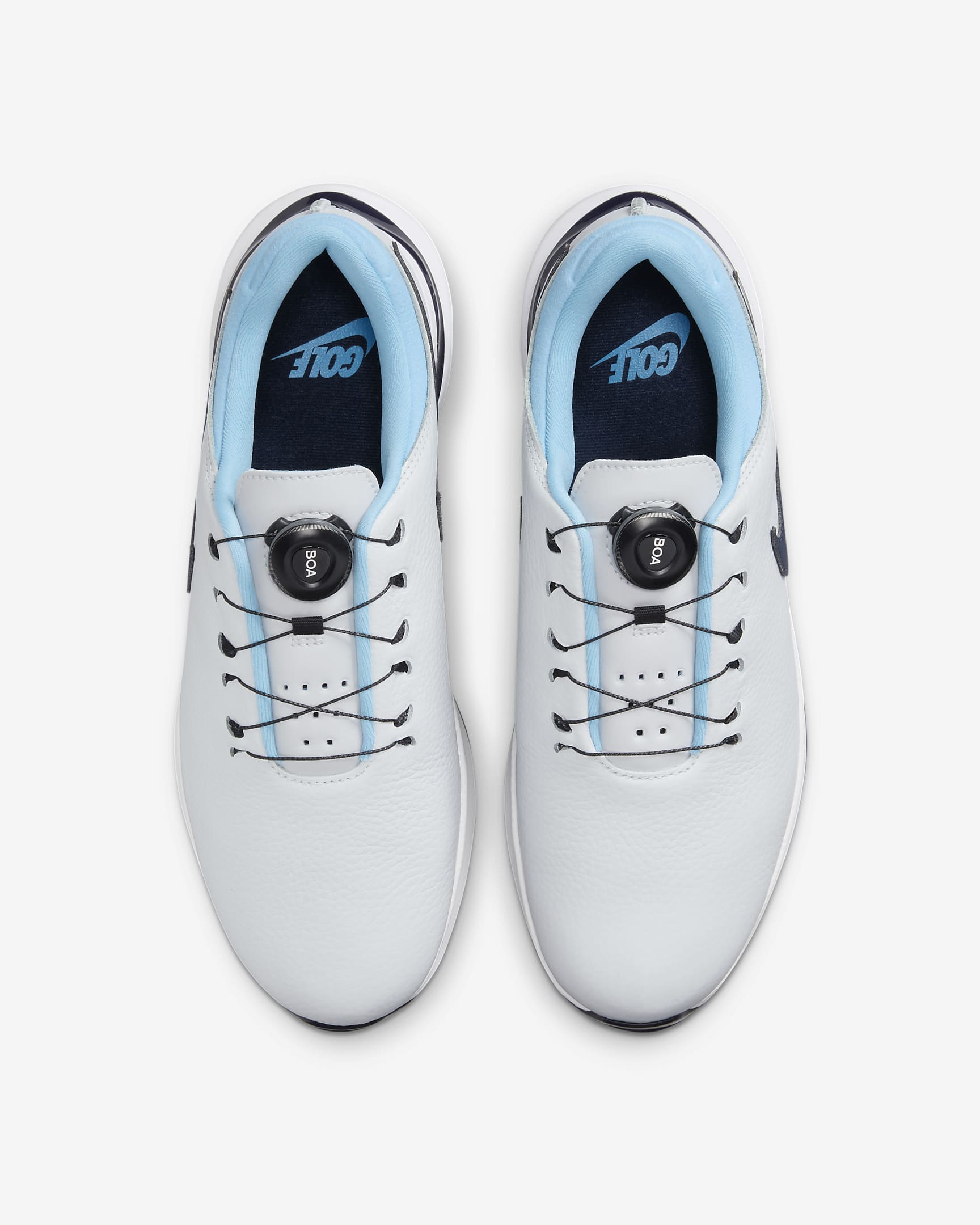 Nike Victory Tour 3 Boa Golf Shoes (Wide) - Pure Platinum/White/Aquarius Blue/Obsidian