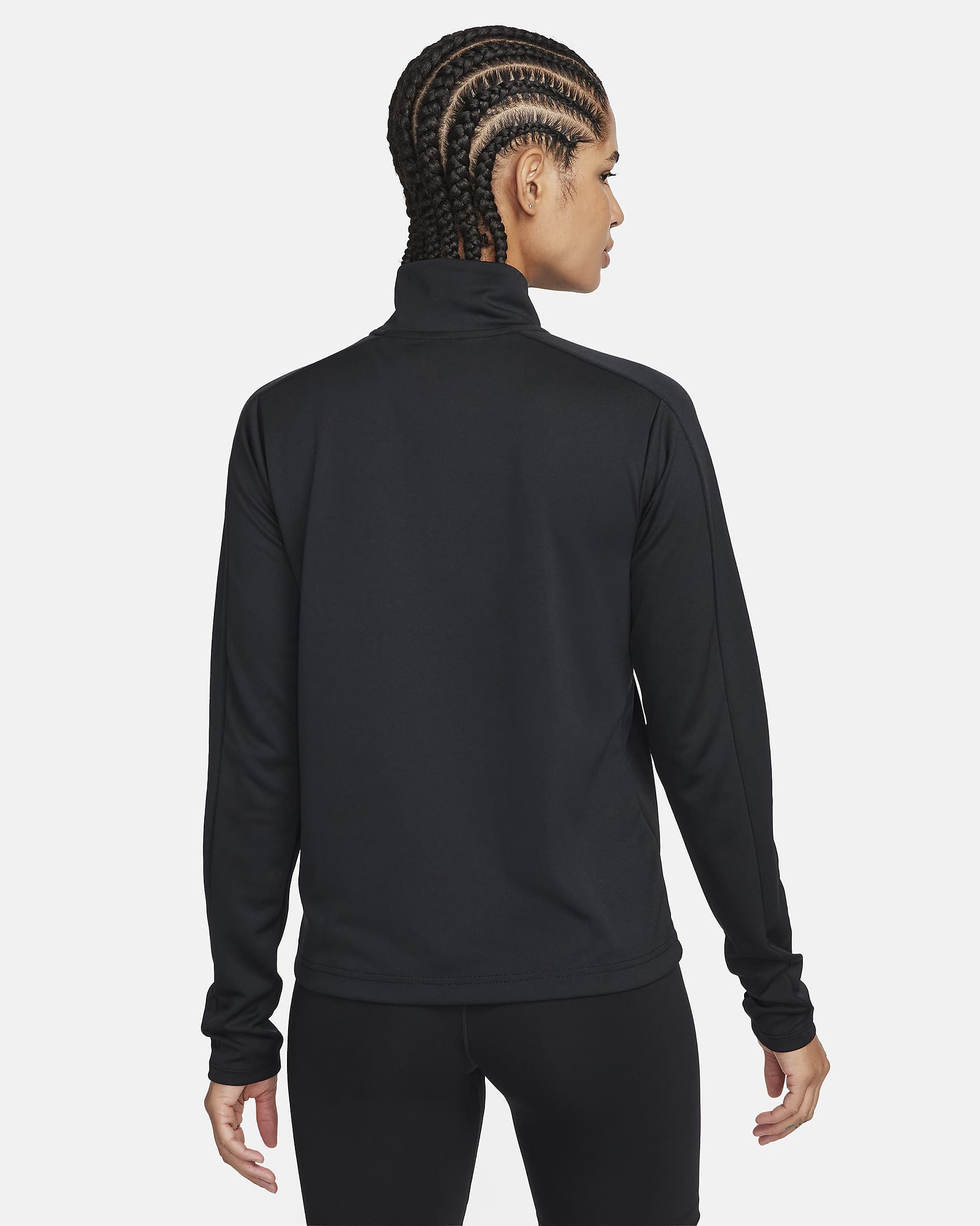 Nike Pacer Dri-FIT Damen-Pullover mit Viertelreißverschluss - Schwarz/Sail