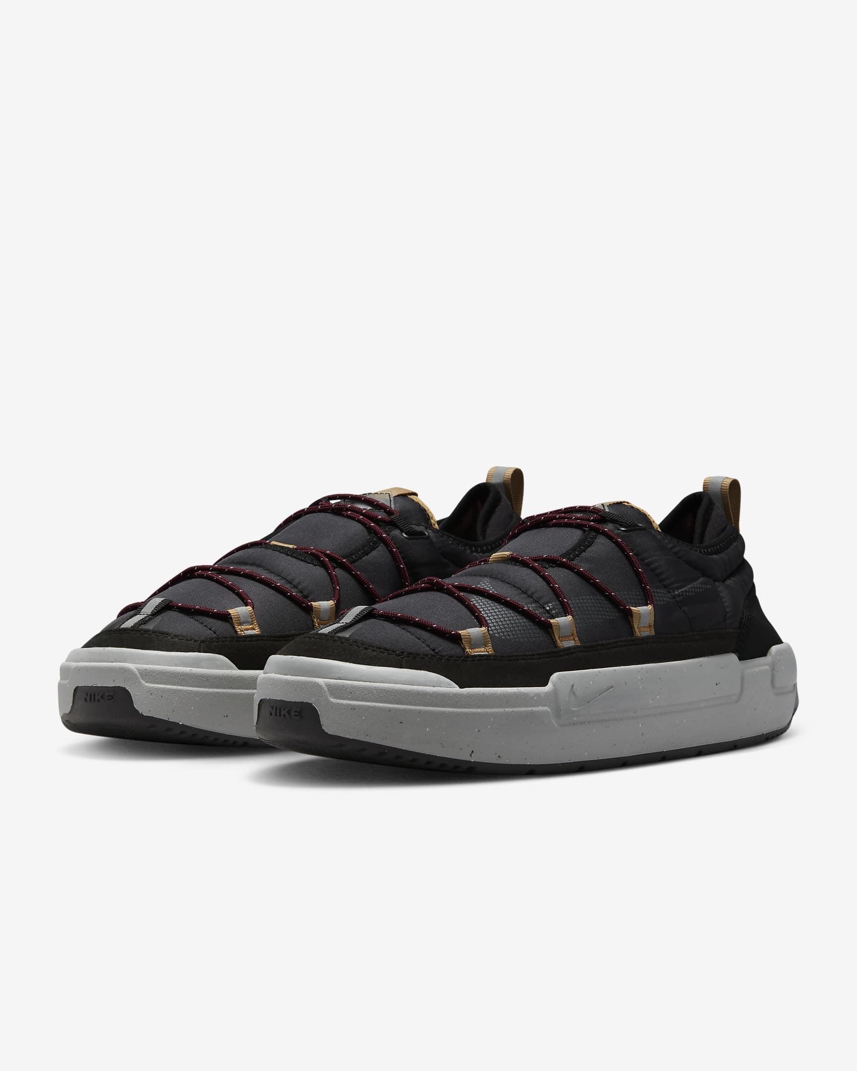 Nike Offline Pack Men's Mules - Black/Burgundy Crush/Elemental Gold/Anthracite