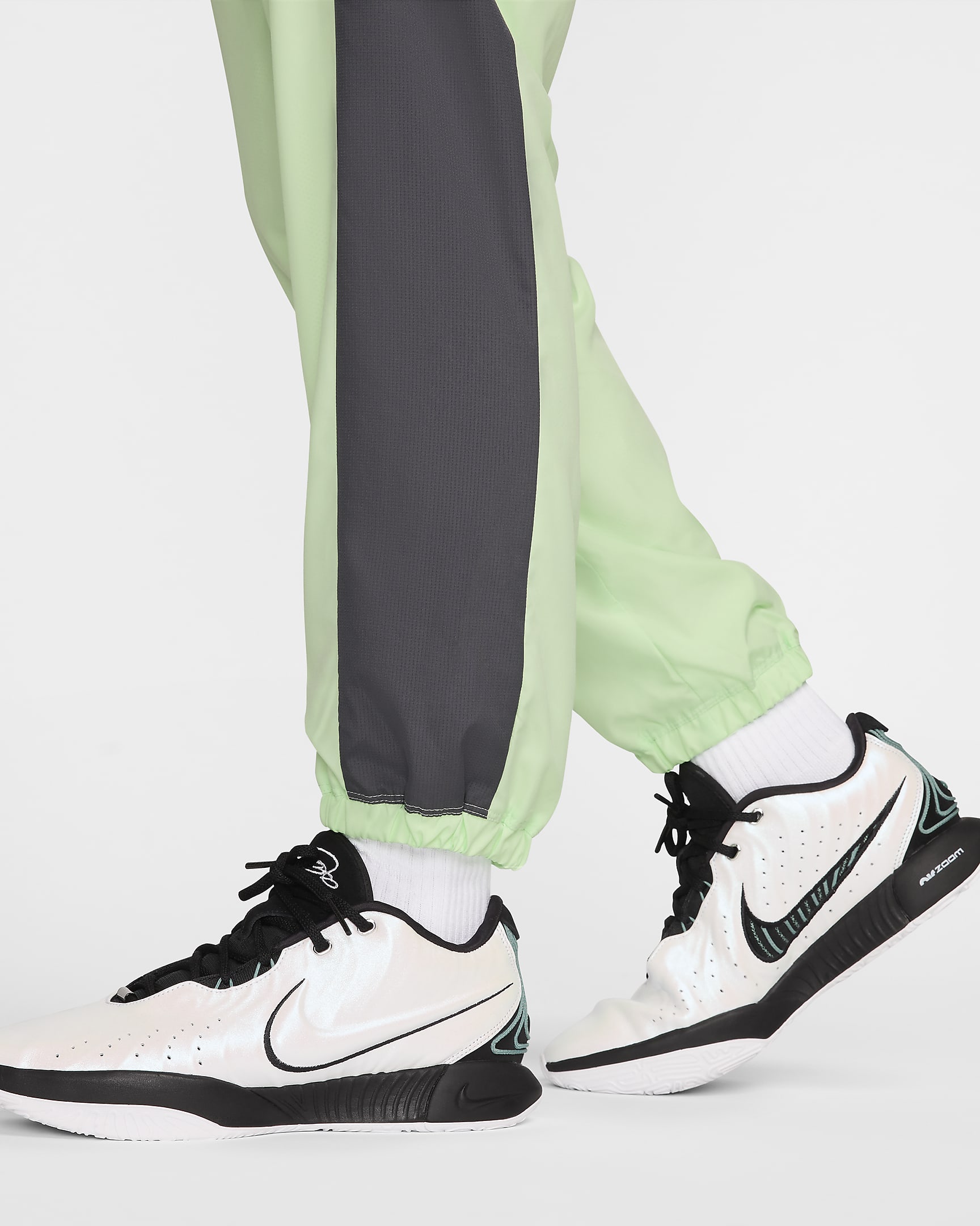 Nike Icon Men's Woven Basketball Pants - Vapor Green/Iron Grey/Sail/Iron Grey