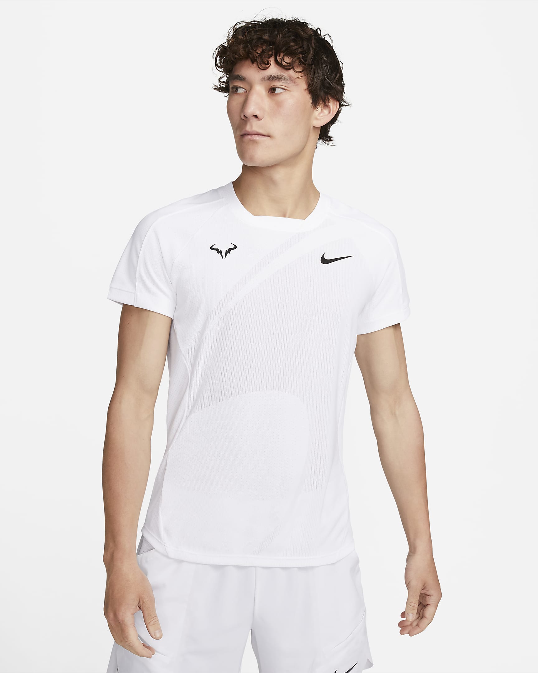 Rafa Men's Nike Dri-FIT ADV Short-Sleeve Tennis Top - White/Black