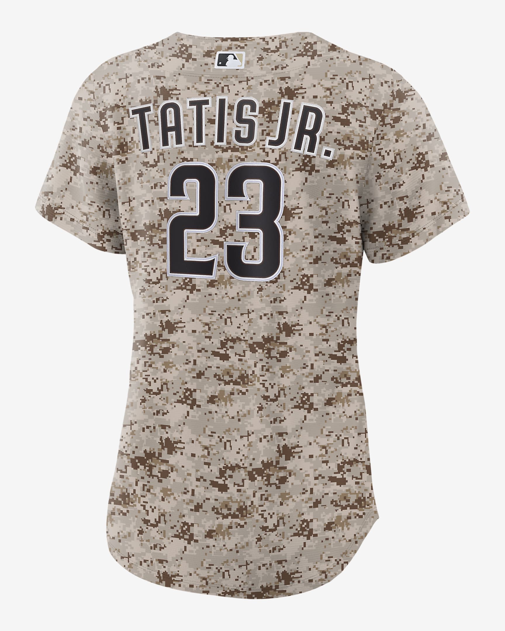 Jersey Nike de la MLB Replica para mujer Fernando Tatis Jr. San Diego Padres USMC - Camuflaje del desierto