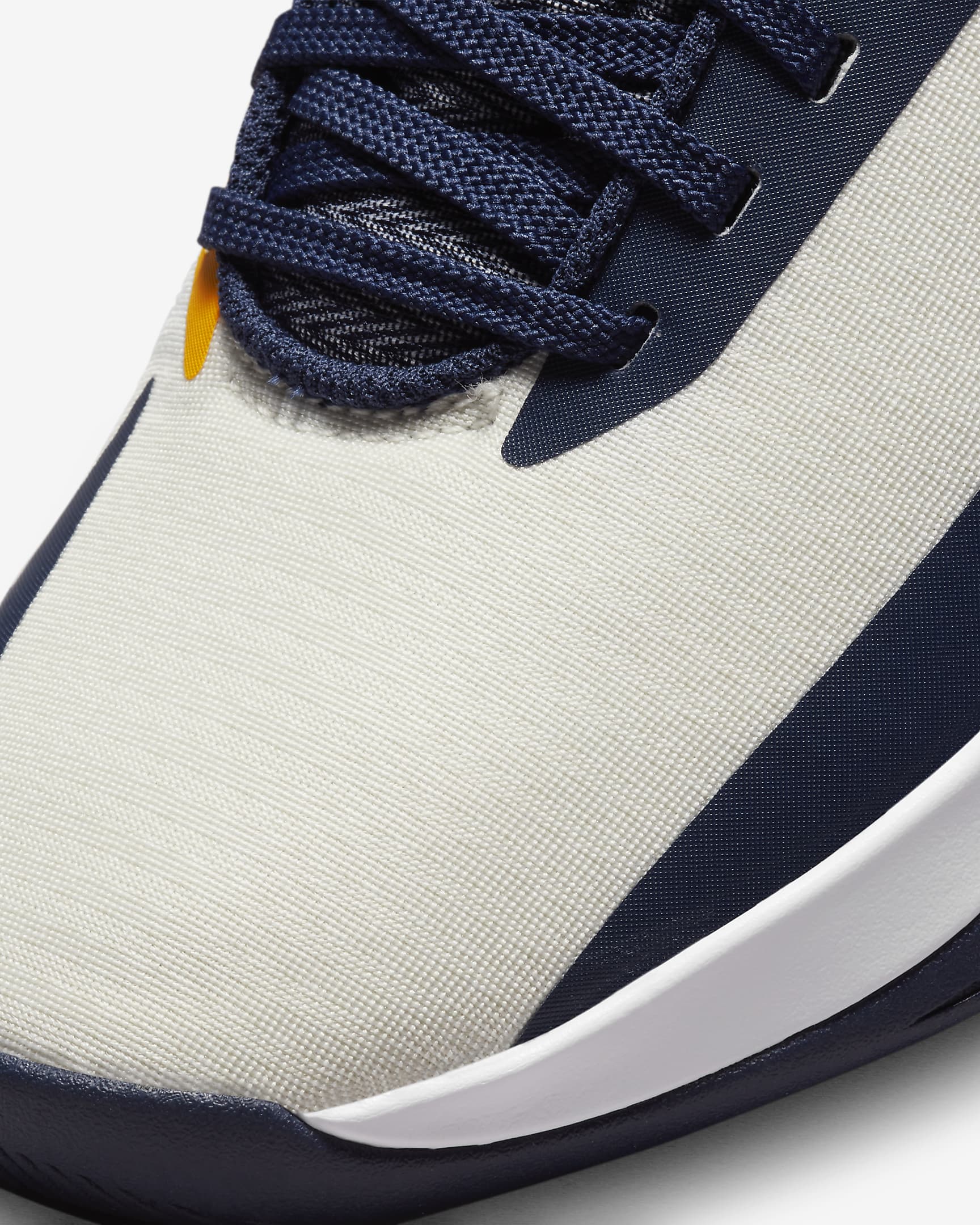 Nike Precision 6 Basketball Shoes - White/University Gold/Midnight Navy