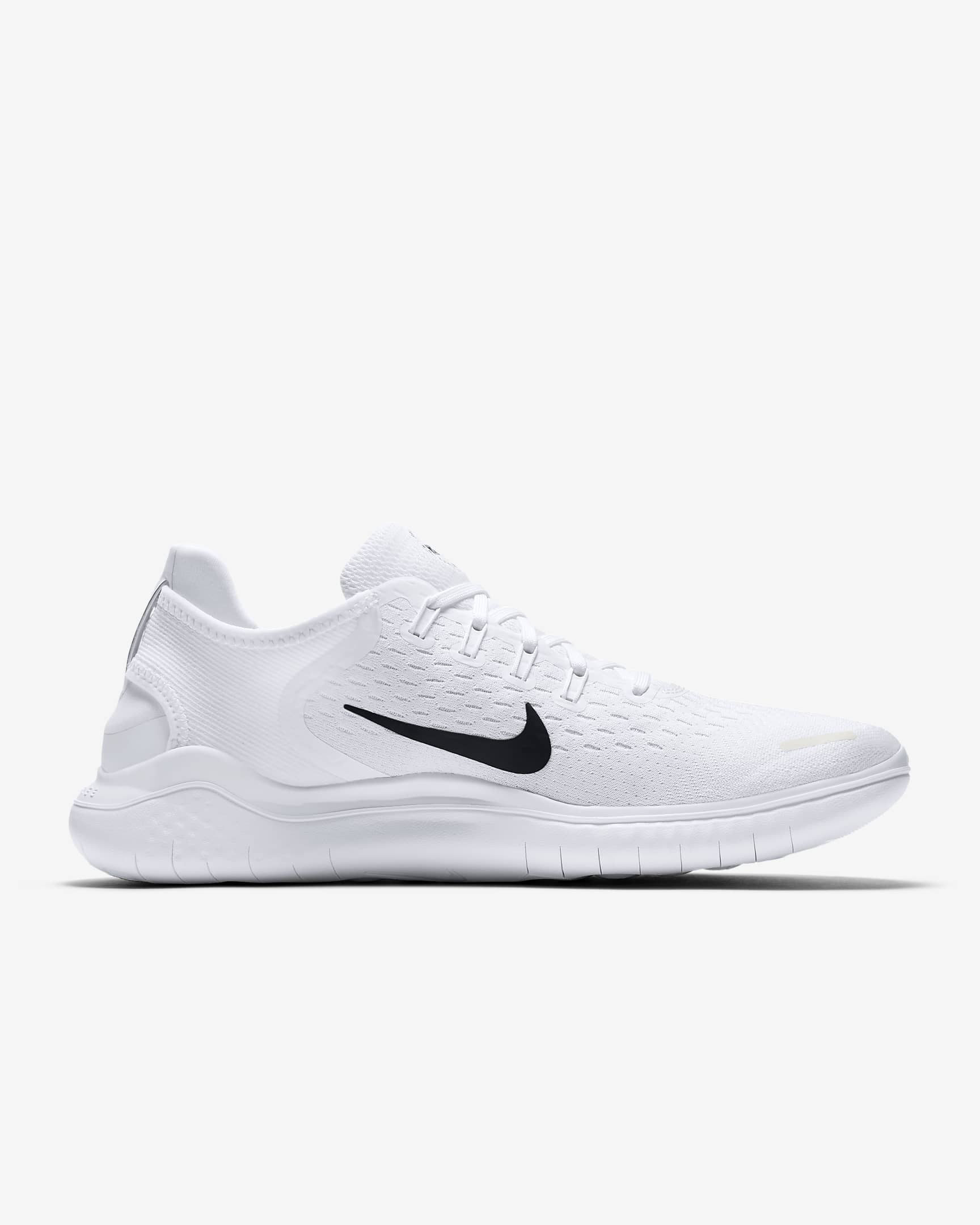 Nike Free Run 2018 Men's Road Running Shoes - White/Black