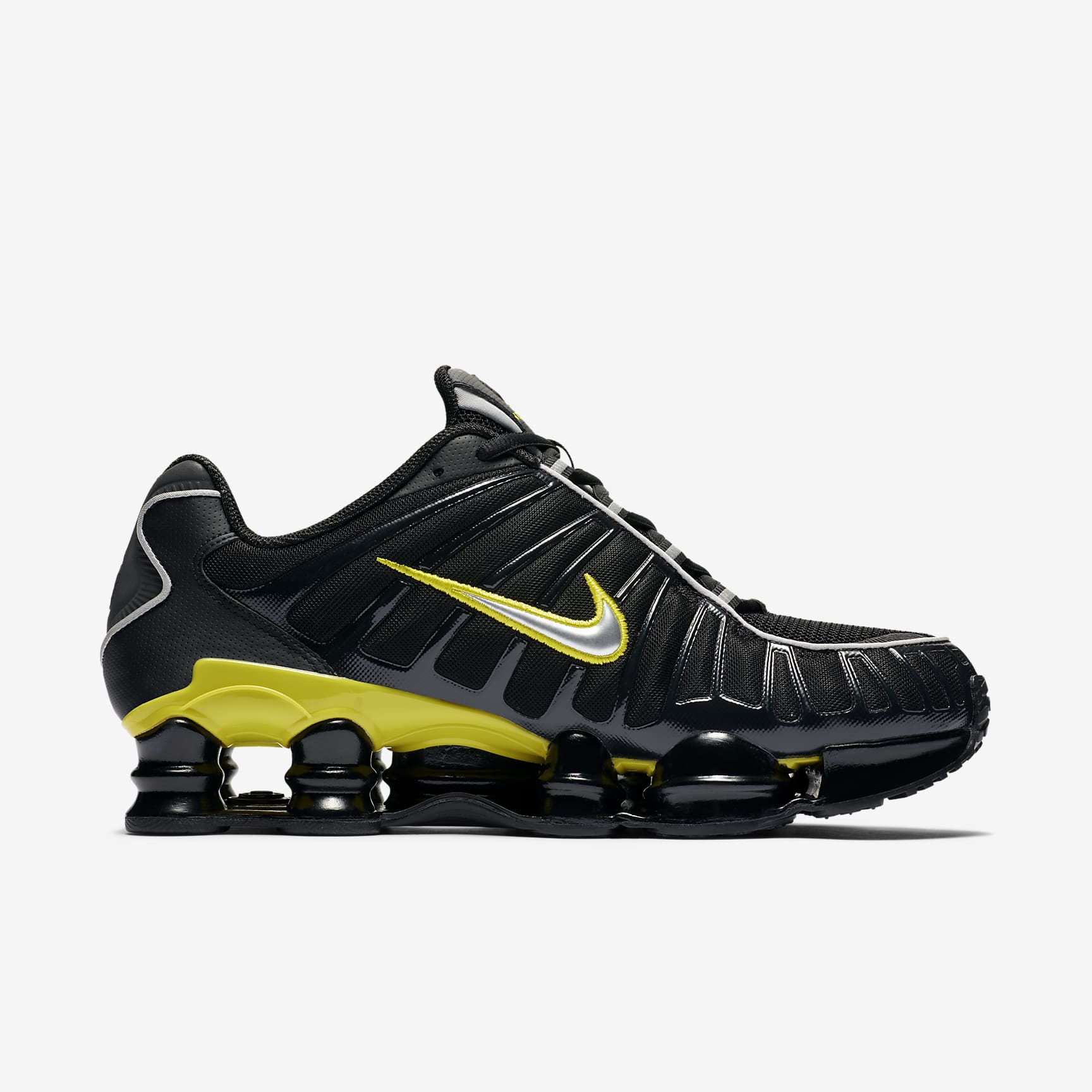 Nike Shox TL Men's Shoes - Black/Dynamic Yellow/Metallic Silver