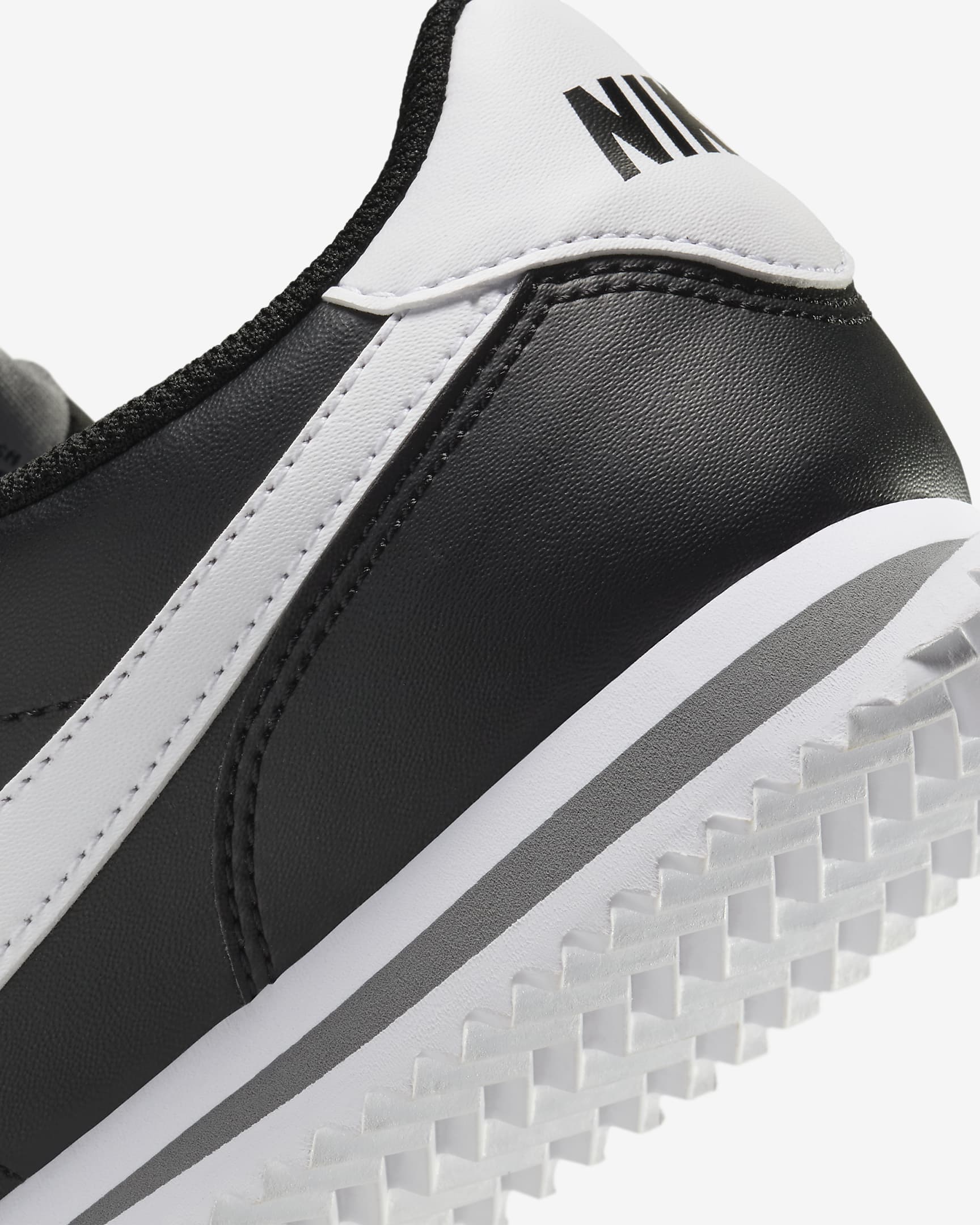 Nike Cortez Older Kids' Shoes - Black/Cool Grey/White