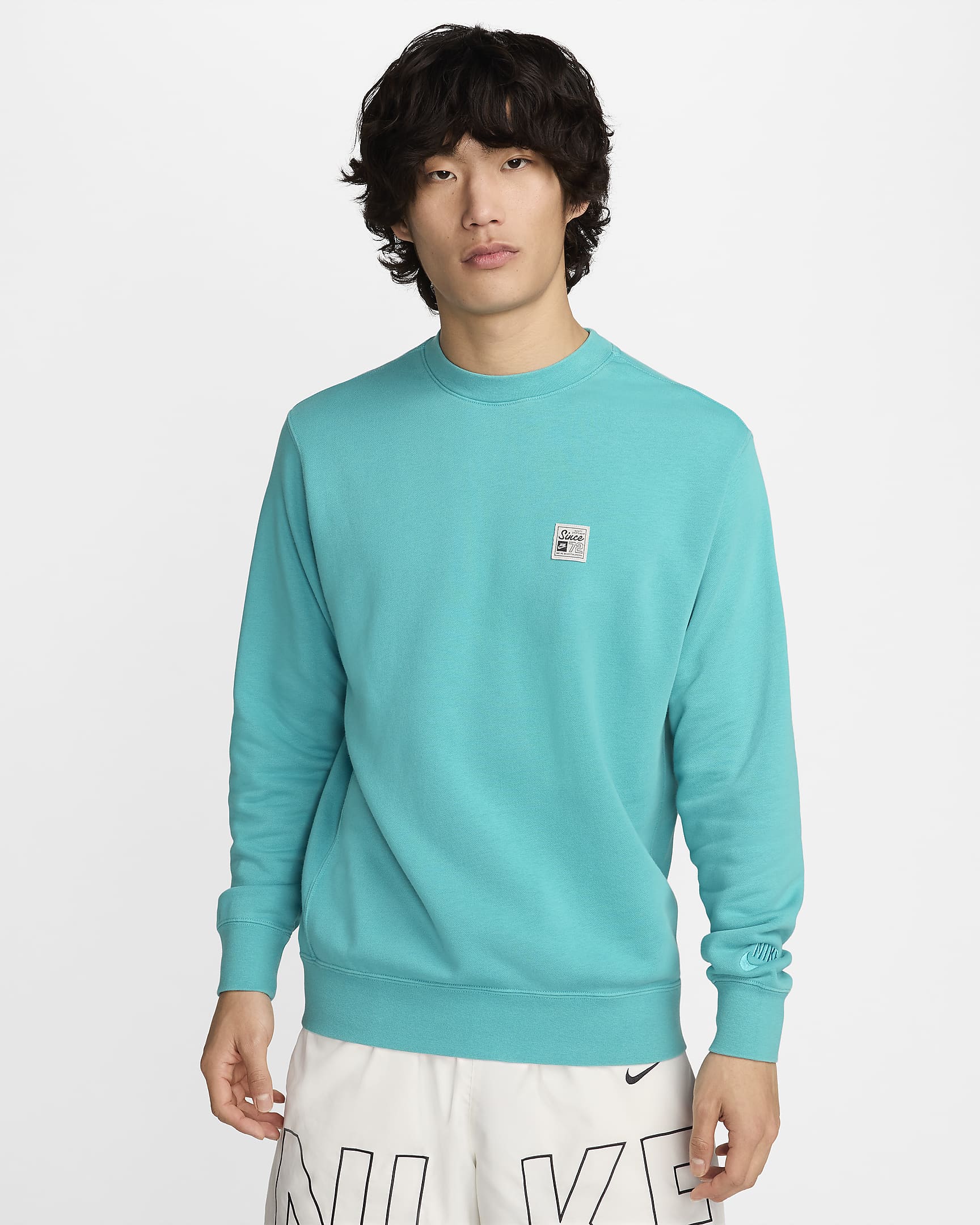 Nike Sportswear Men's Crew-Neck French Terry Sweatshirt - Teal Nebula/Teal Nebula