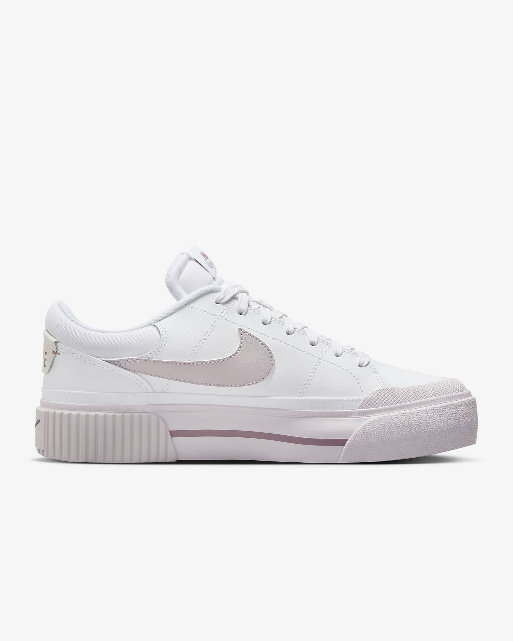 Calzado para mujer Nike Court Legacy Lift - Blanco/Malva humeante/Violeta platino