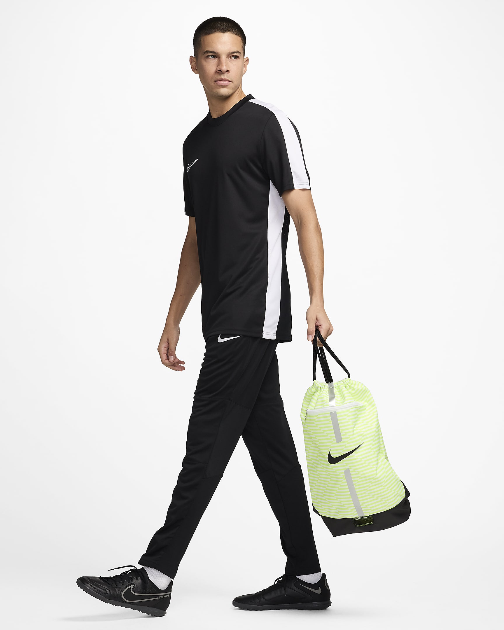 Nike Academy Fußball-Trainingsbeutel (18 l) - Volt/Schwarz/Schwarz