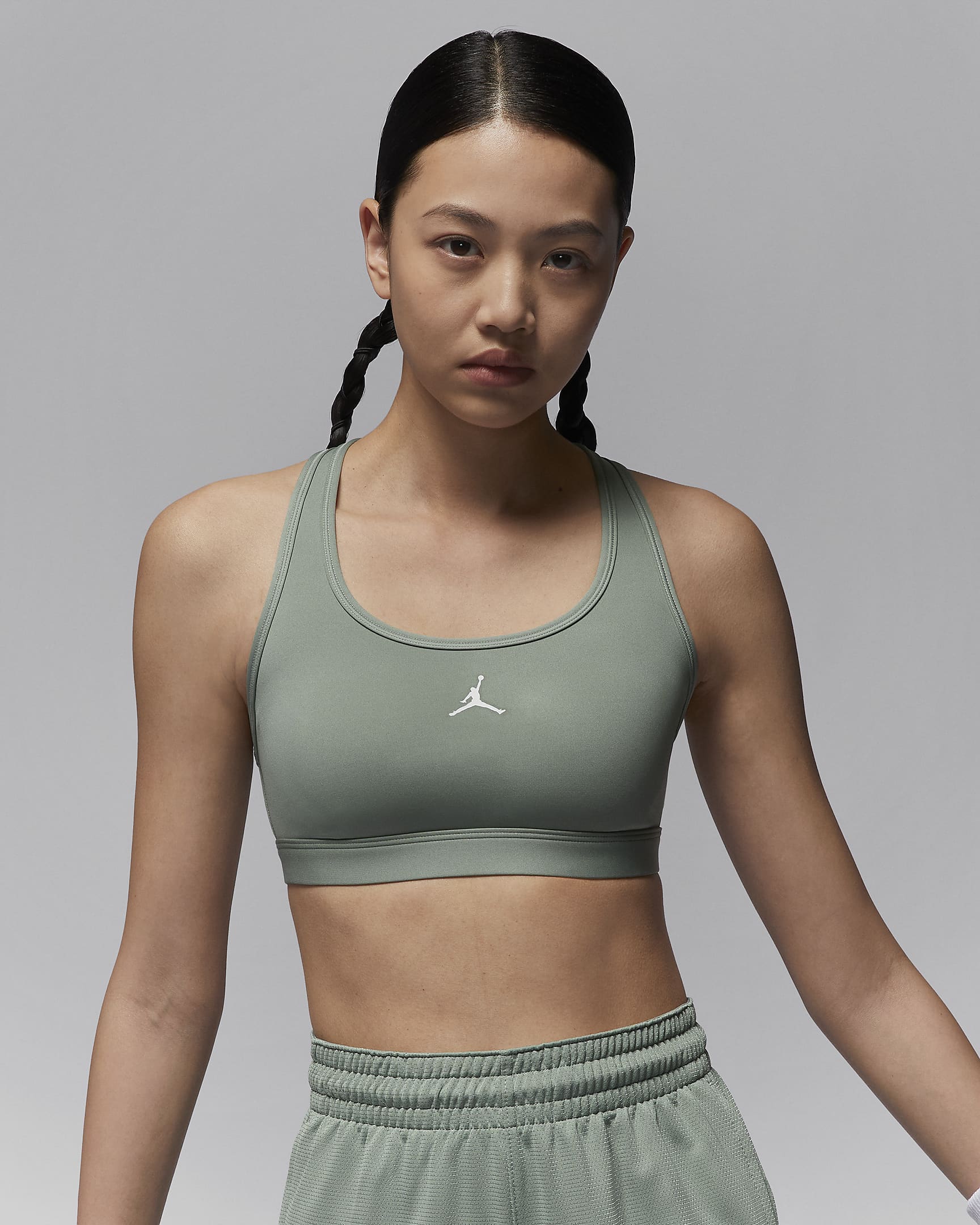 Jordan Sport Women's Medium-Support Padded Jumpman Bra - Jade Smoke/White