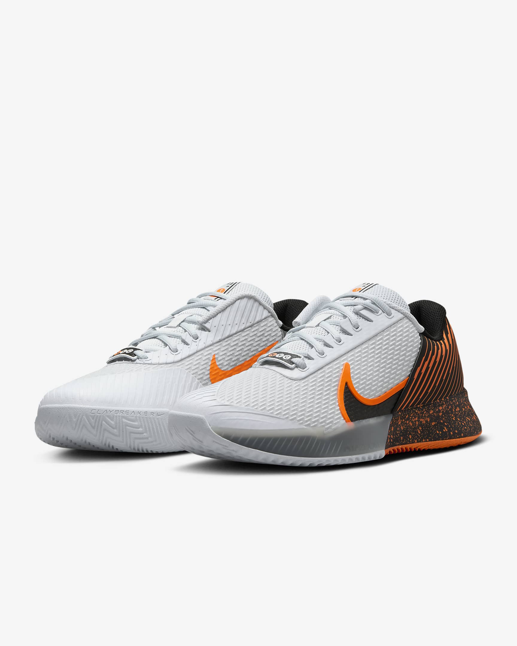 Męskie buty do tenisa na korty ziemne NikeCourt Vapor Pro 2 Premium - Pure Platinum/Hyper Crimson/Biel/Czerń