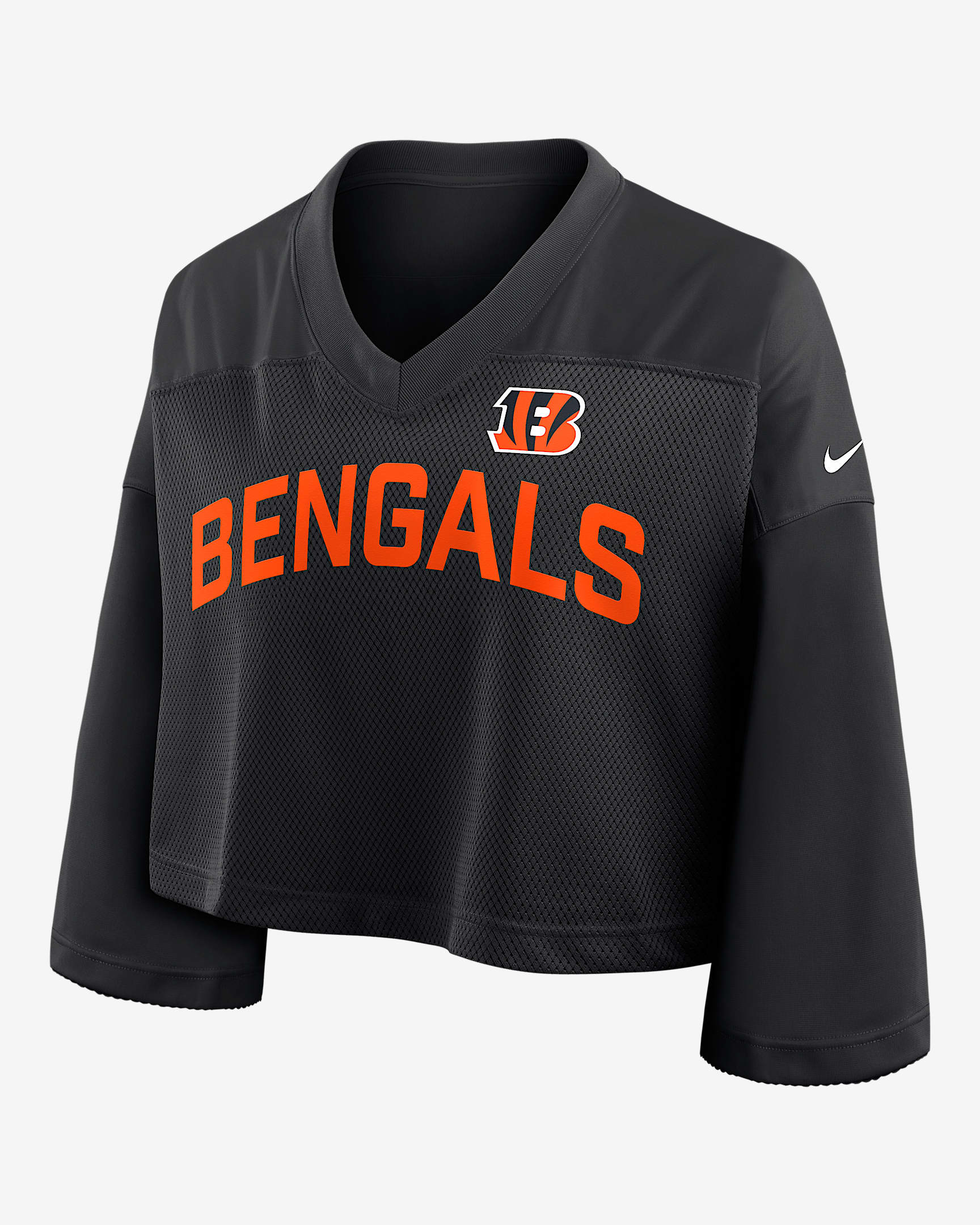Top cropped Nike Dri-FIT de la NFL para mujer Cincinnati Bengals Wide Receiver Jersey Fashion - Negro