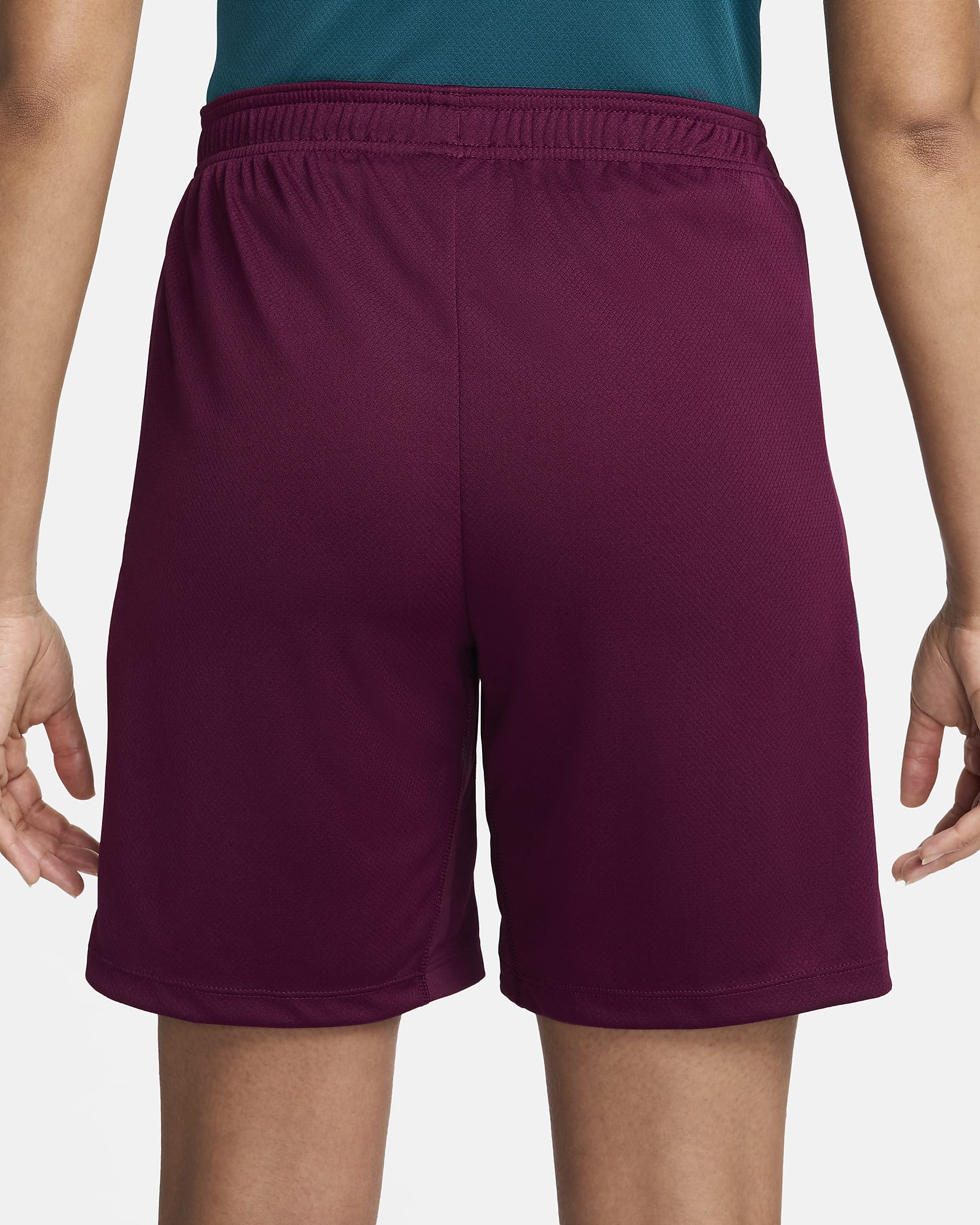 Paris Saint-Germain Strike Jordan Dri-FIT knit voetbalshorts voor heren - Bordeaux/Geode Teal/Guava Ice