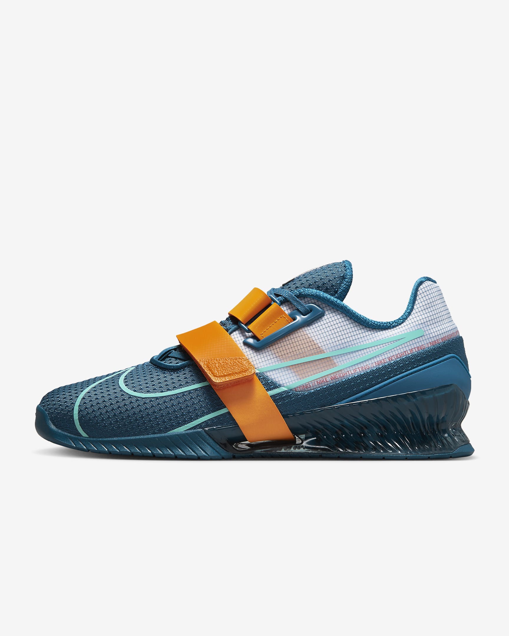 Nike Romaleos 4 Weightlifting Shoes - Marina/Kumquat/Siren Red/Washed Teal