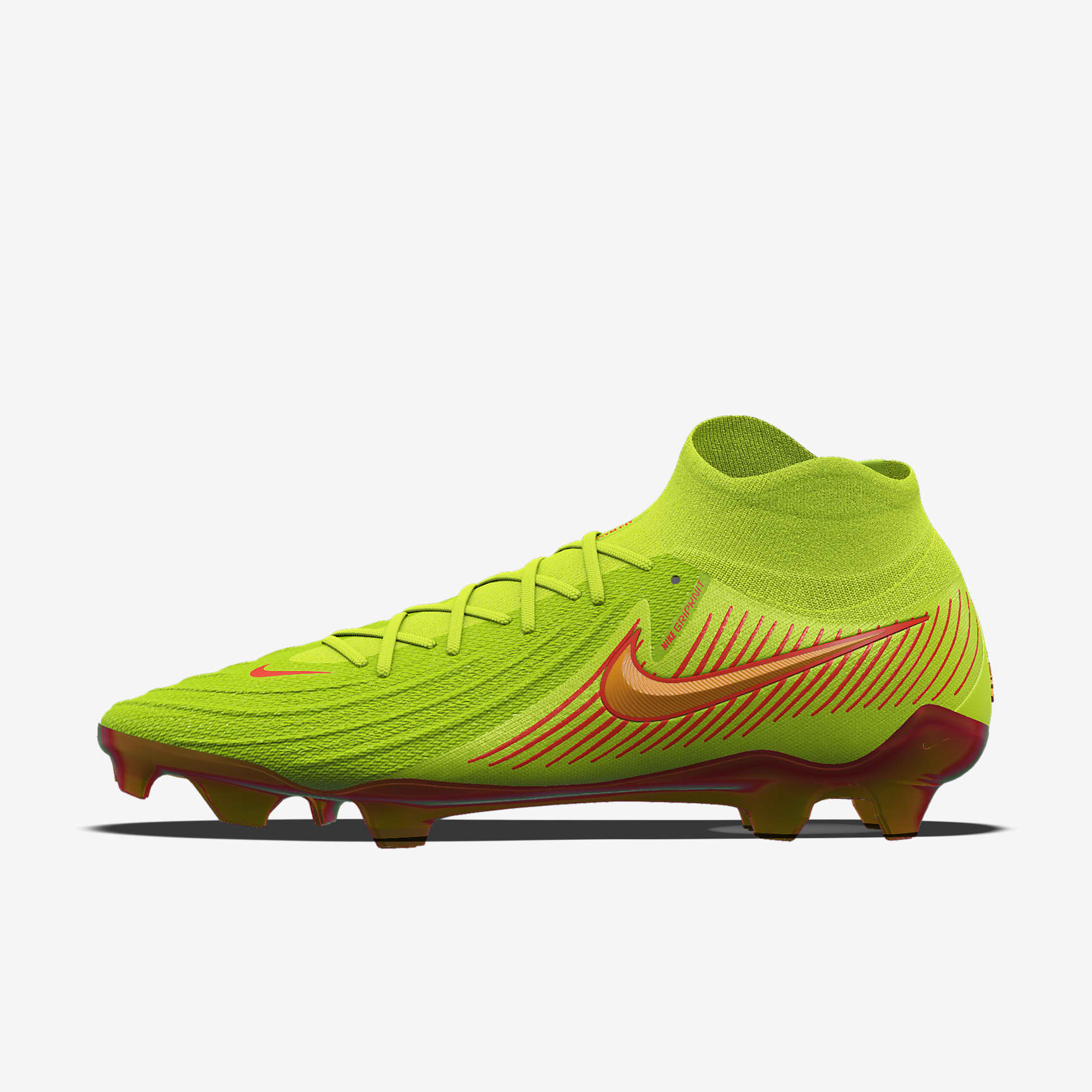 Scarpa da calcio a profilo alto FG personalizzabile Nike Phantom Luna 2 Elite By You - Volt/Volt