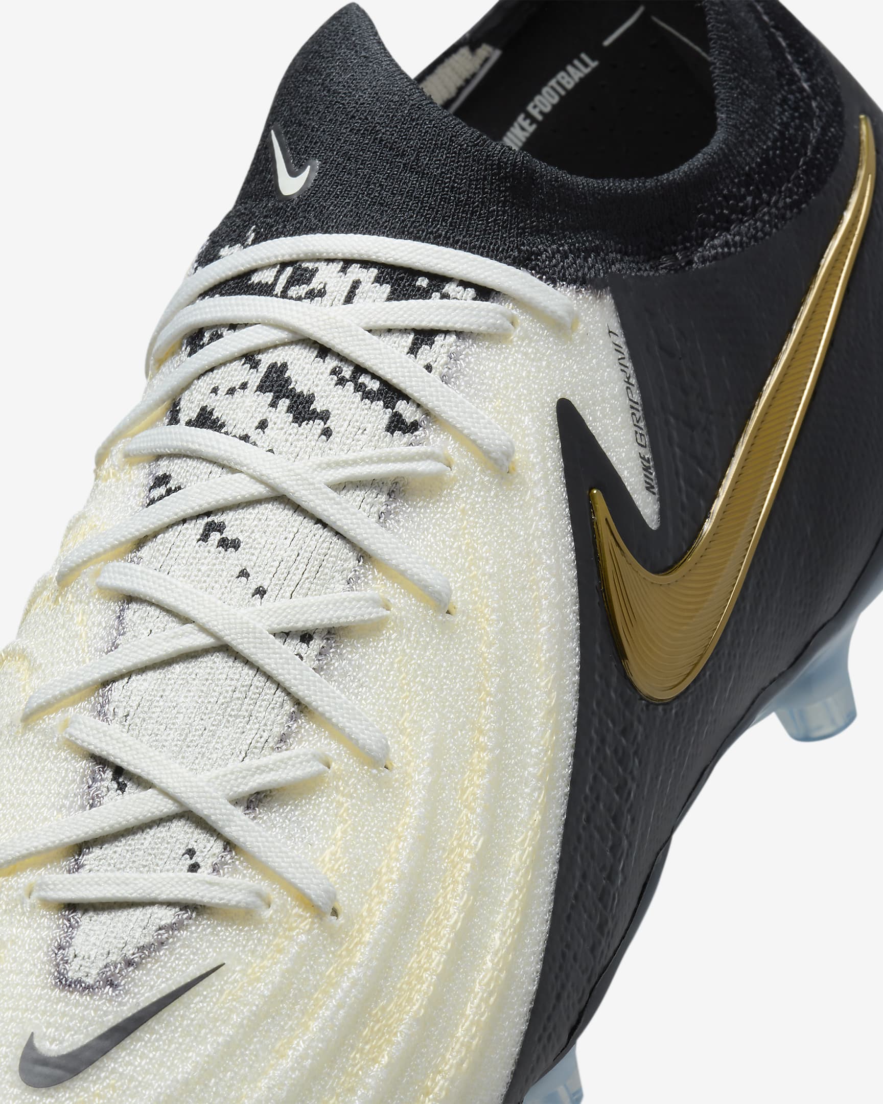 Nike Phantom GX 2 Elite AG Low-Top Football Boot - White/Metallic Gold Coin/Black