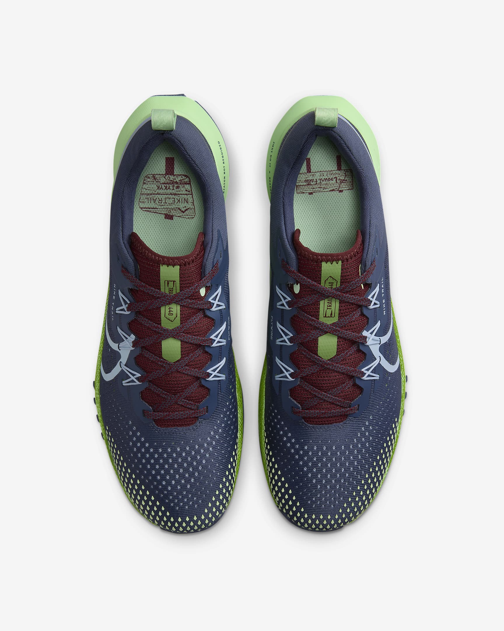 Nike Pegasus Trail 4 Men's Trail-running Shoes - Thunder Blue/Chlorophyll/Vapour Green/Light Armoury Blue