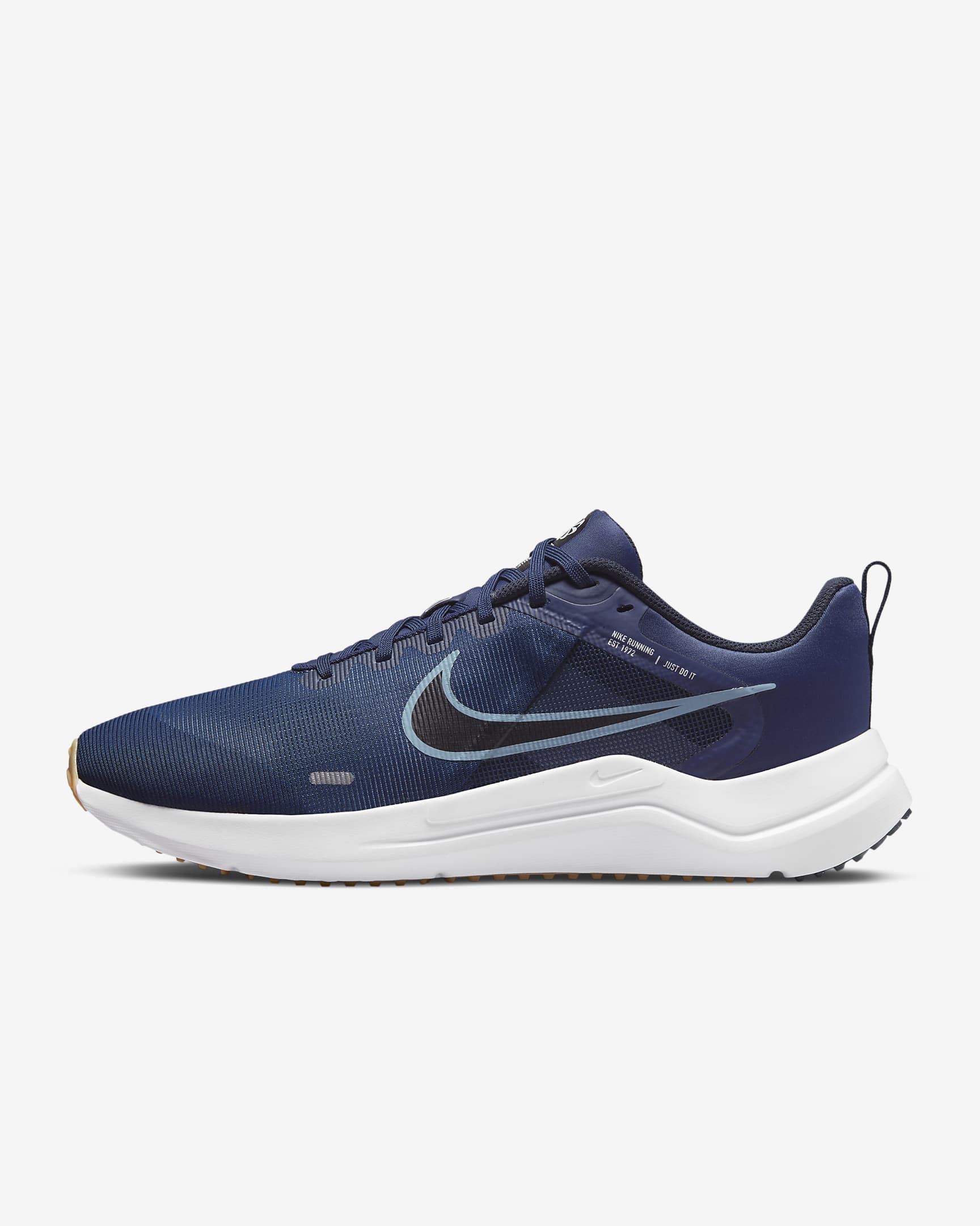 Nike Downshifter 12 Men's Road Running Shoes - Midnight Navy/Dark Obsidian/Pure Platinum/Worn Blue